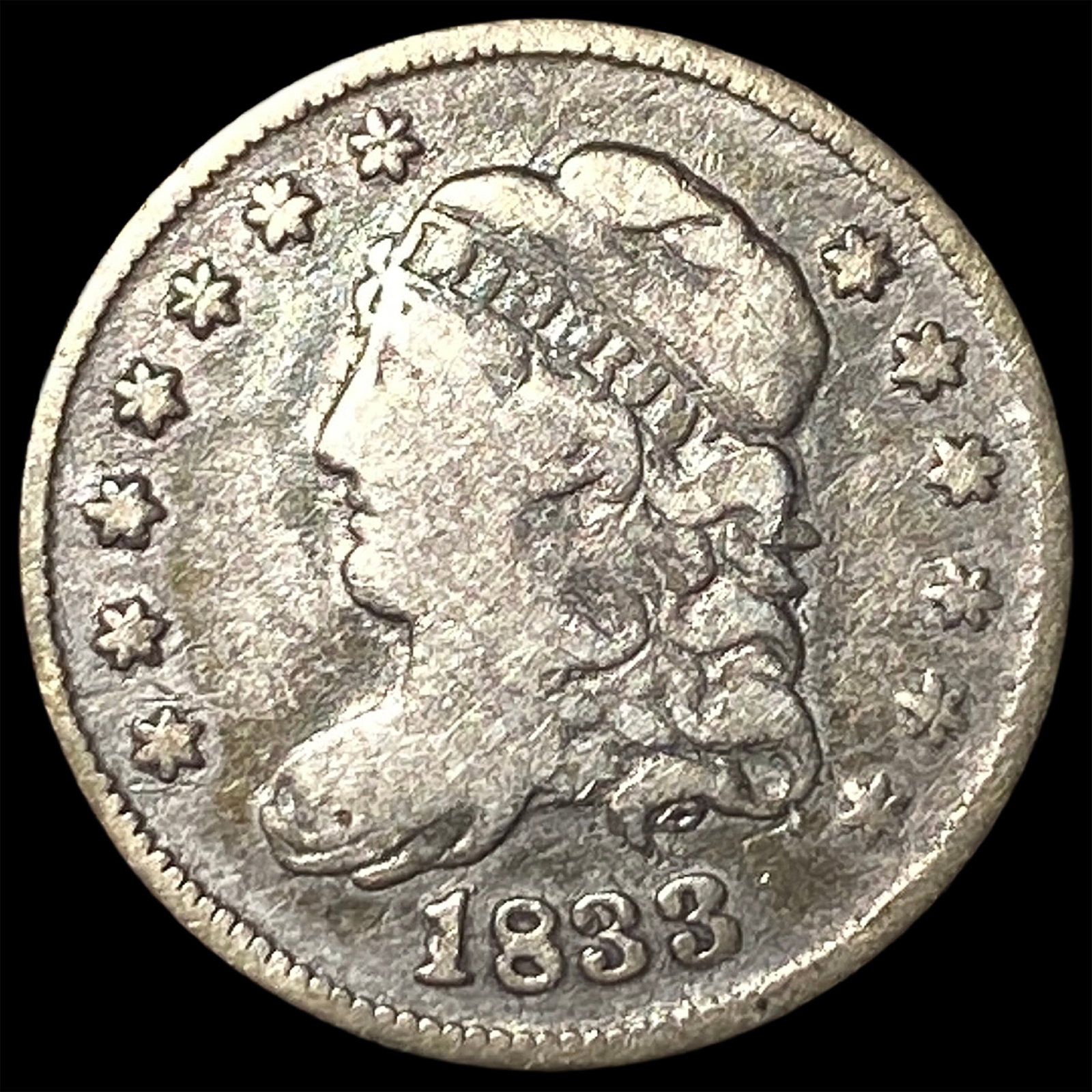 1833 Capped Bust Half Dime ABOUT UNCIRCULATED: 1833 Capped Bust Half Dime ABOUT UNCIRCULATED