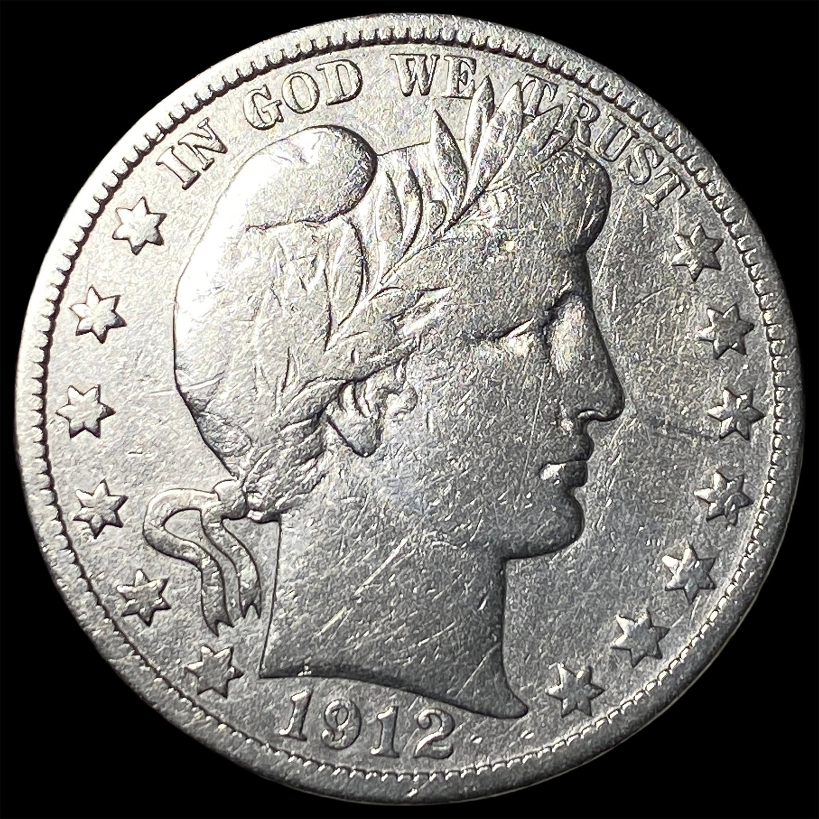 1912-D Silver Barber Half Dollar ABOUT UNCIRCULATED (1 of 2)