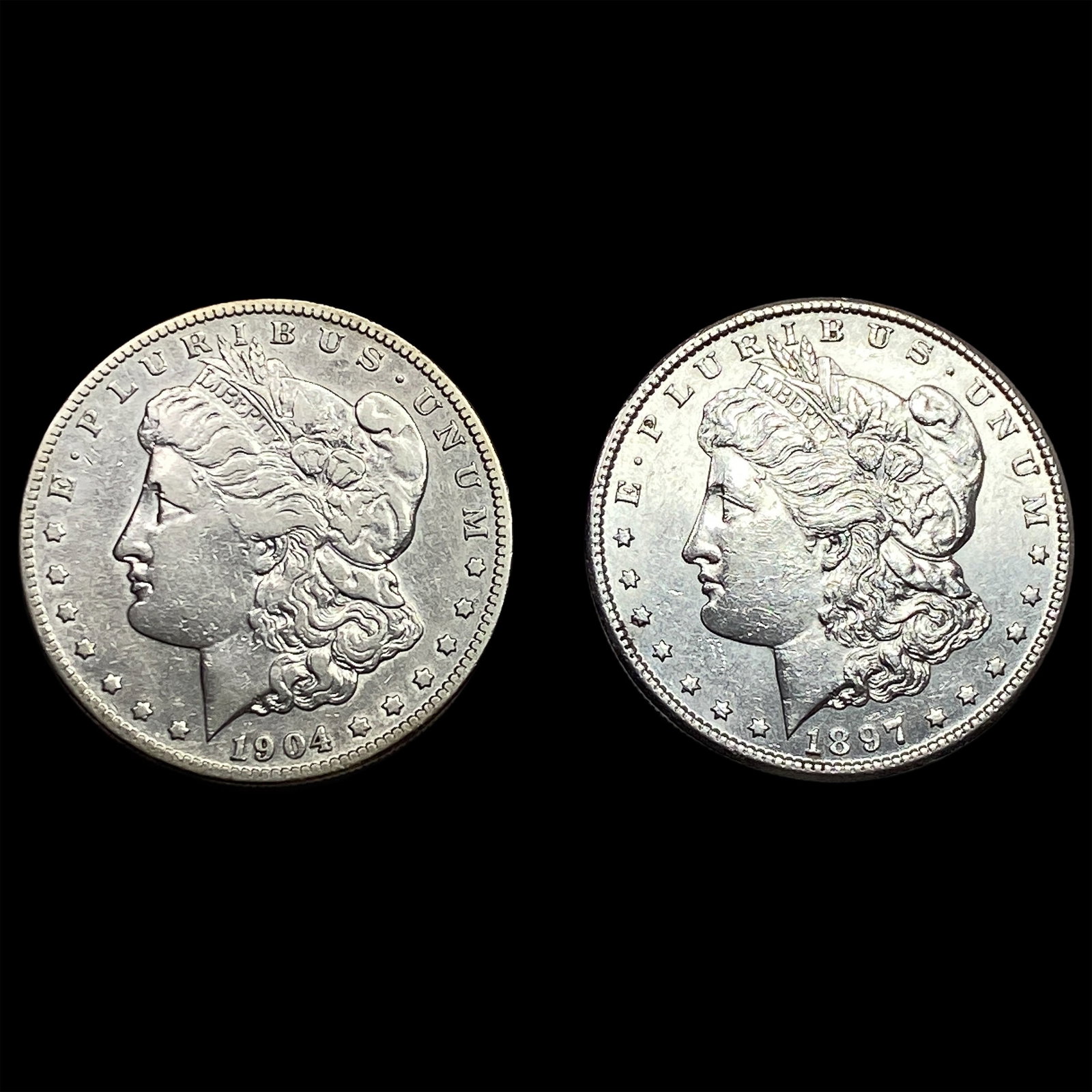 [2 Coins] 1897-1904 Morgan Silver Dollar (1 of 2)