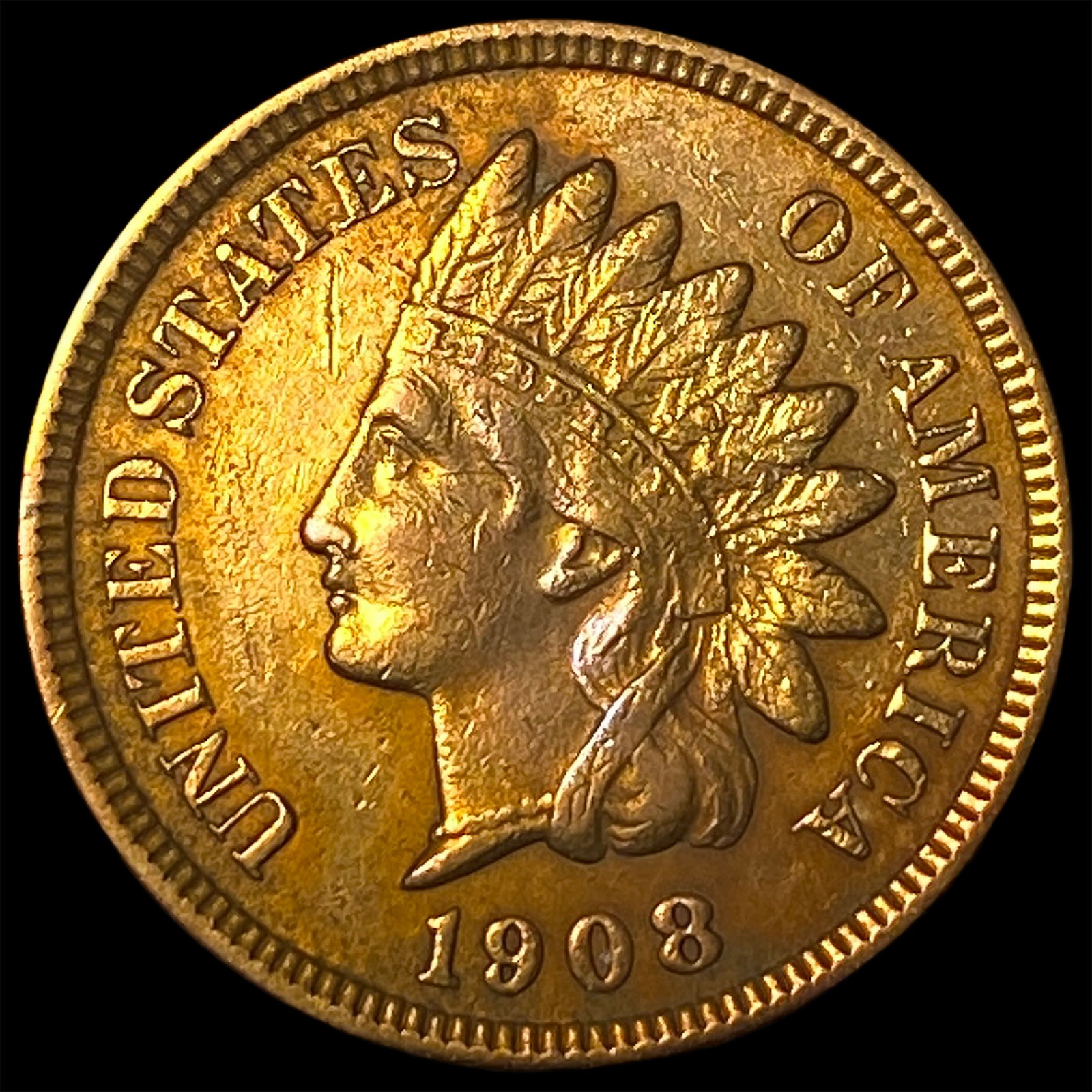 1908 Indian Head Cent UNCIRCULATED (1 of 2)