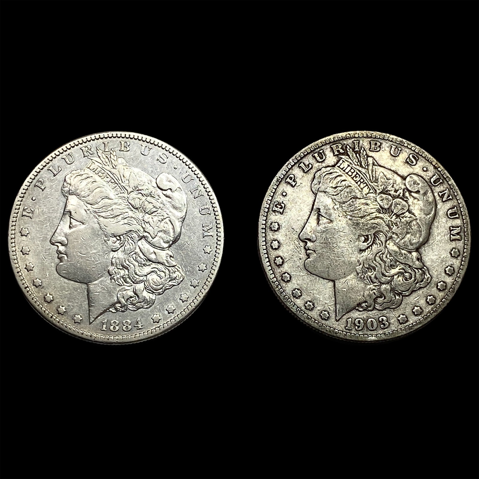 [2 Coins] 1884-1903 Morgan Silver Dollar (1 of 2)