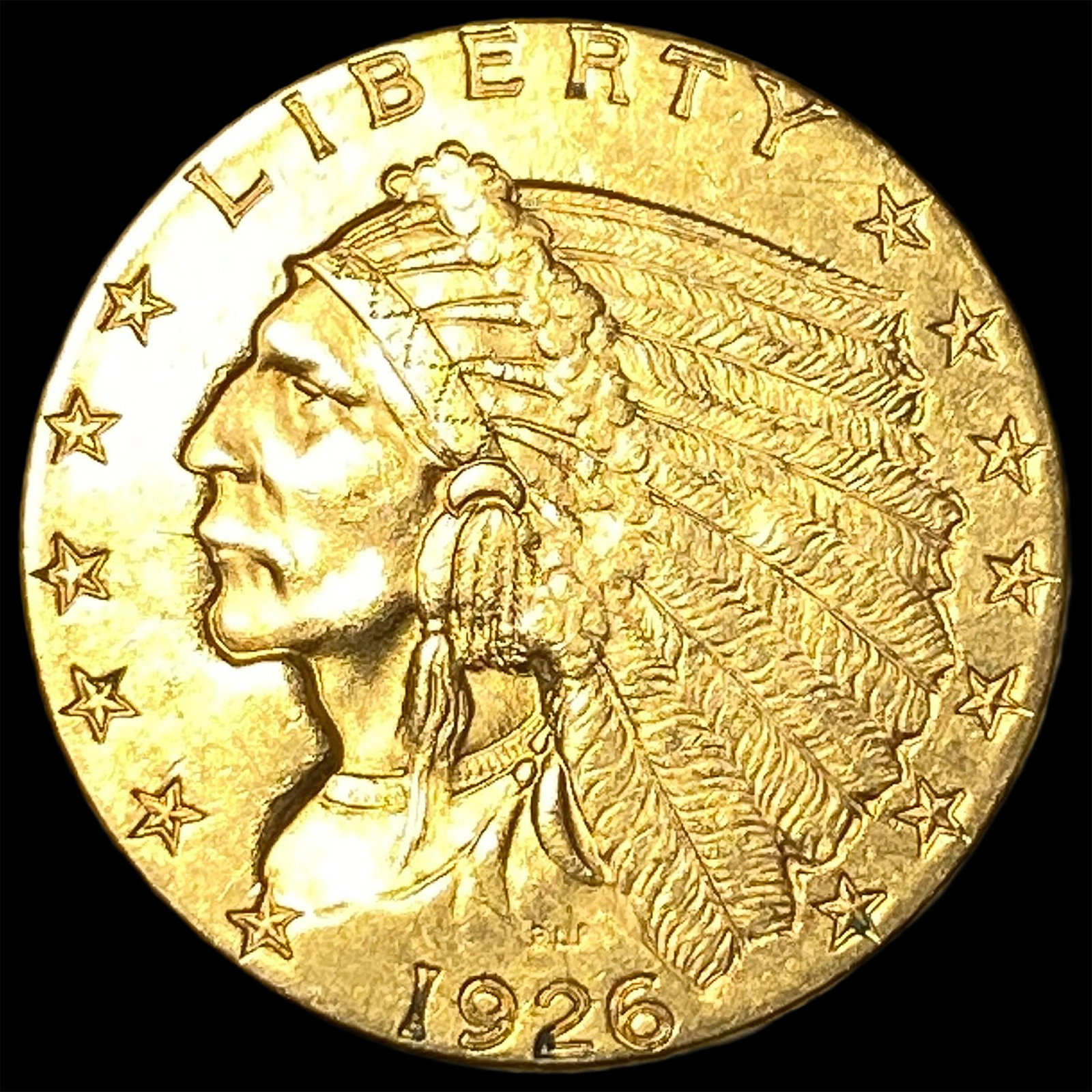 1926 Indian Head Gold $2.50 Quarter Eagle CHOICE AU: 1926 Indian Head Gold $2.50 Quarter Eagle CHOICE AU
