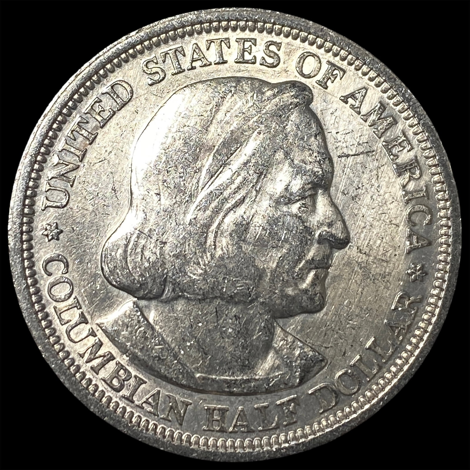 1893 Silver Columbian Half Dollar NEARLY UNCIRCULATED: 1893 Silver Columbian Half Dollar NEARLY UNCIRCULATED