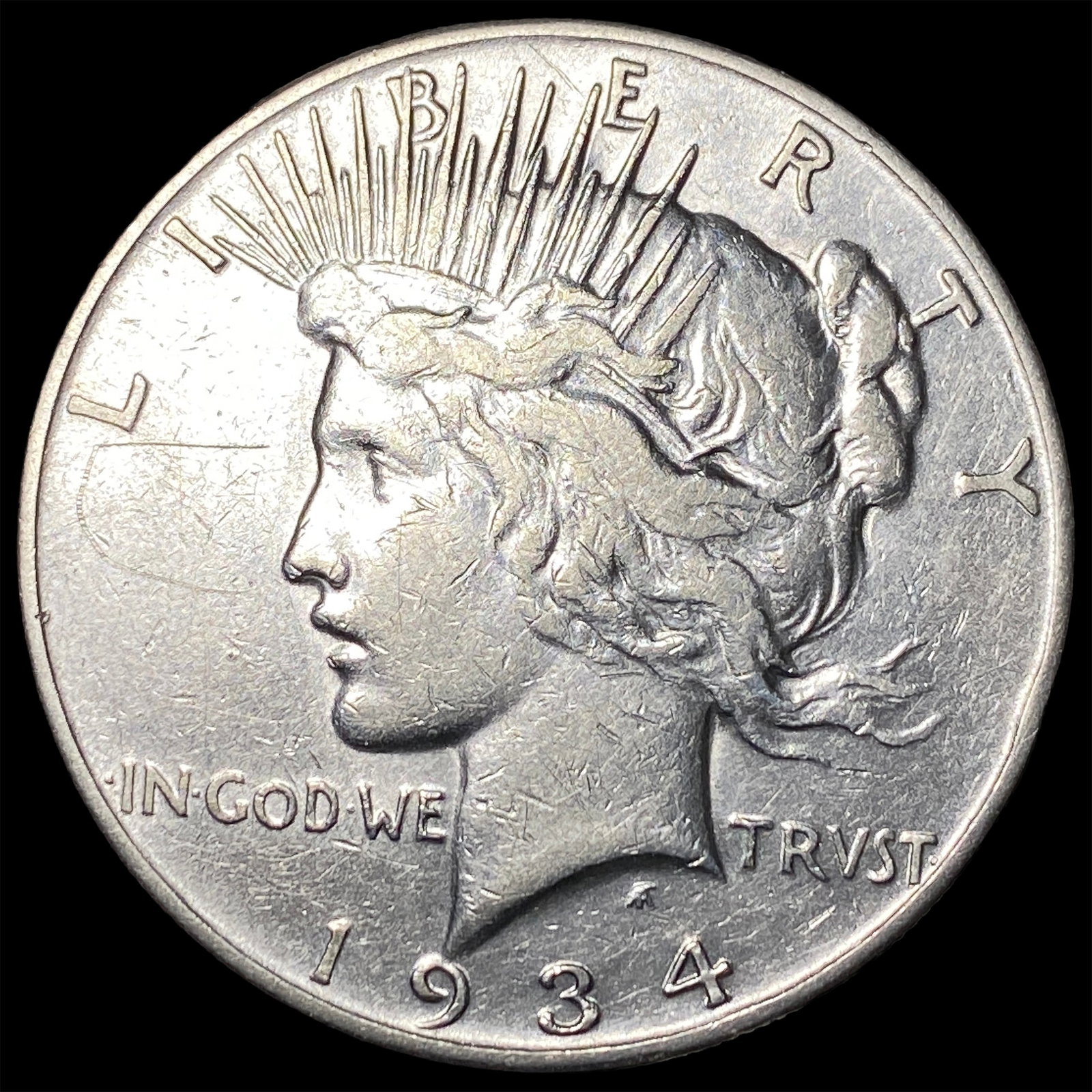 1934 Peace Silver Dollar CLOSELY UNCIRCULATED: 1934 Peace Silver Dollar CLOSELY UNCIRCULATED