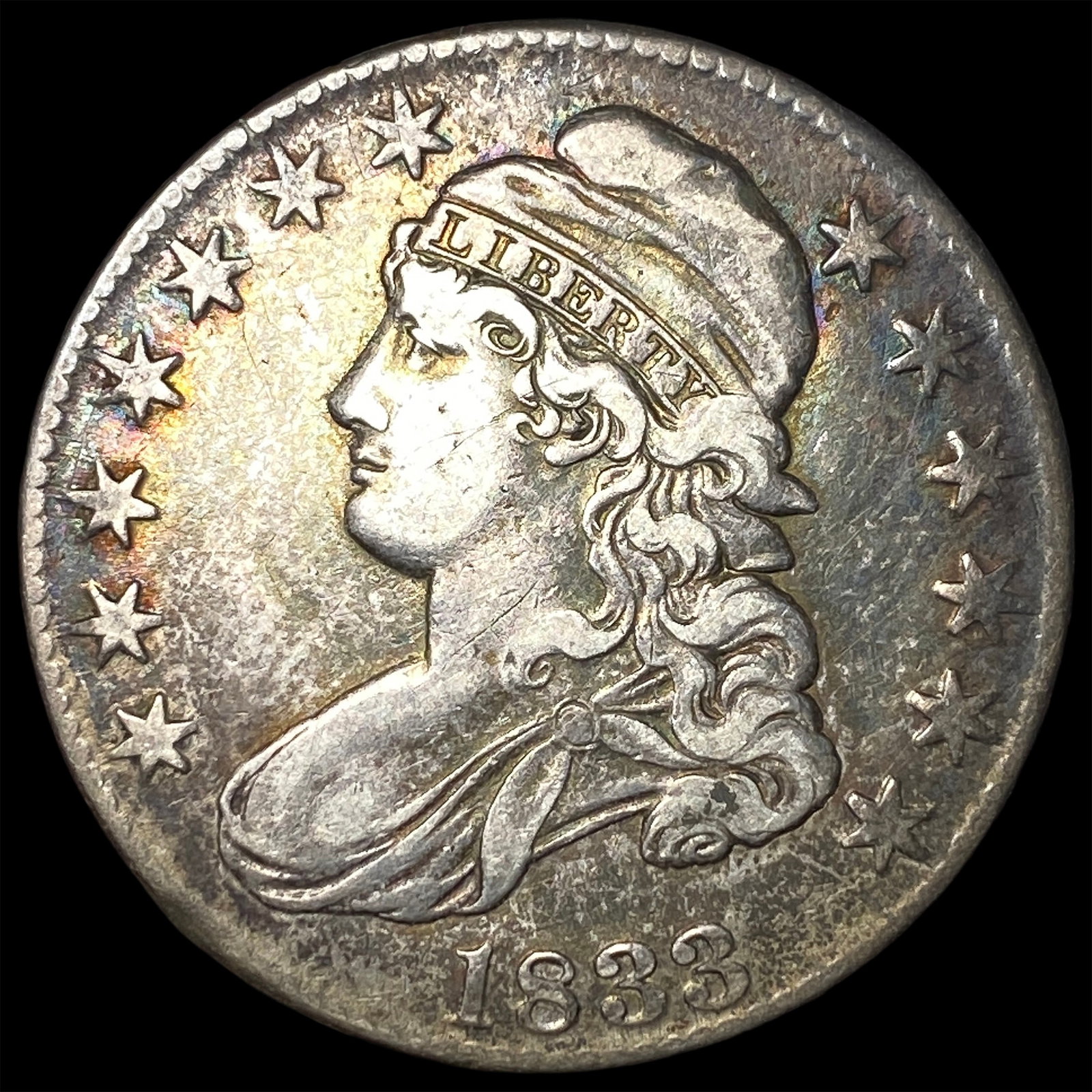 1833 Capped Bust Half Dollar NEARLY UNCIRCULATED: 1833 Capped Bust Half Dollar NEARLY UNCIRCULATED