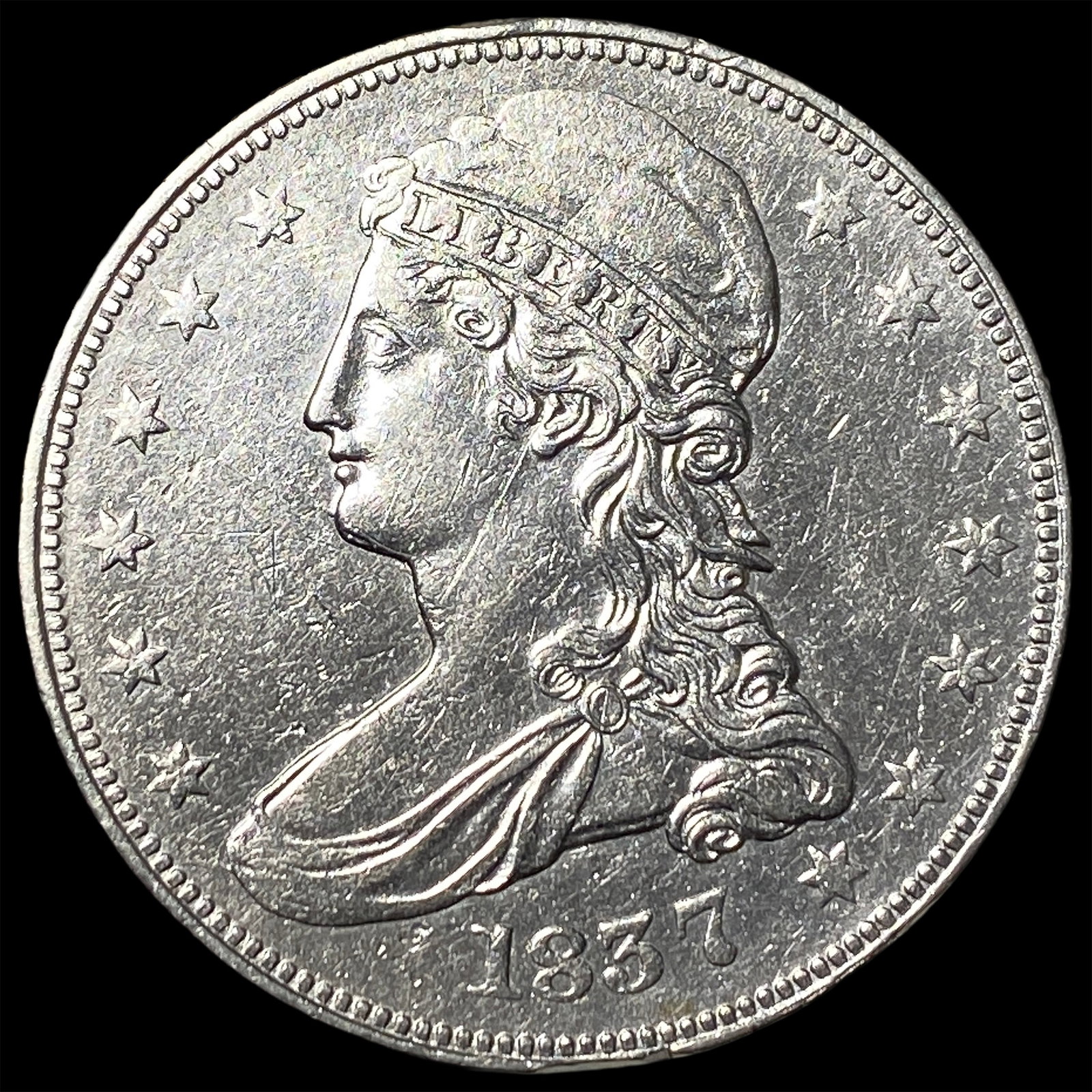 1837 Capped Bust Half Dollar CHOICE AU (1 of 2)