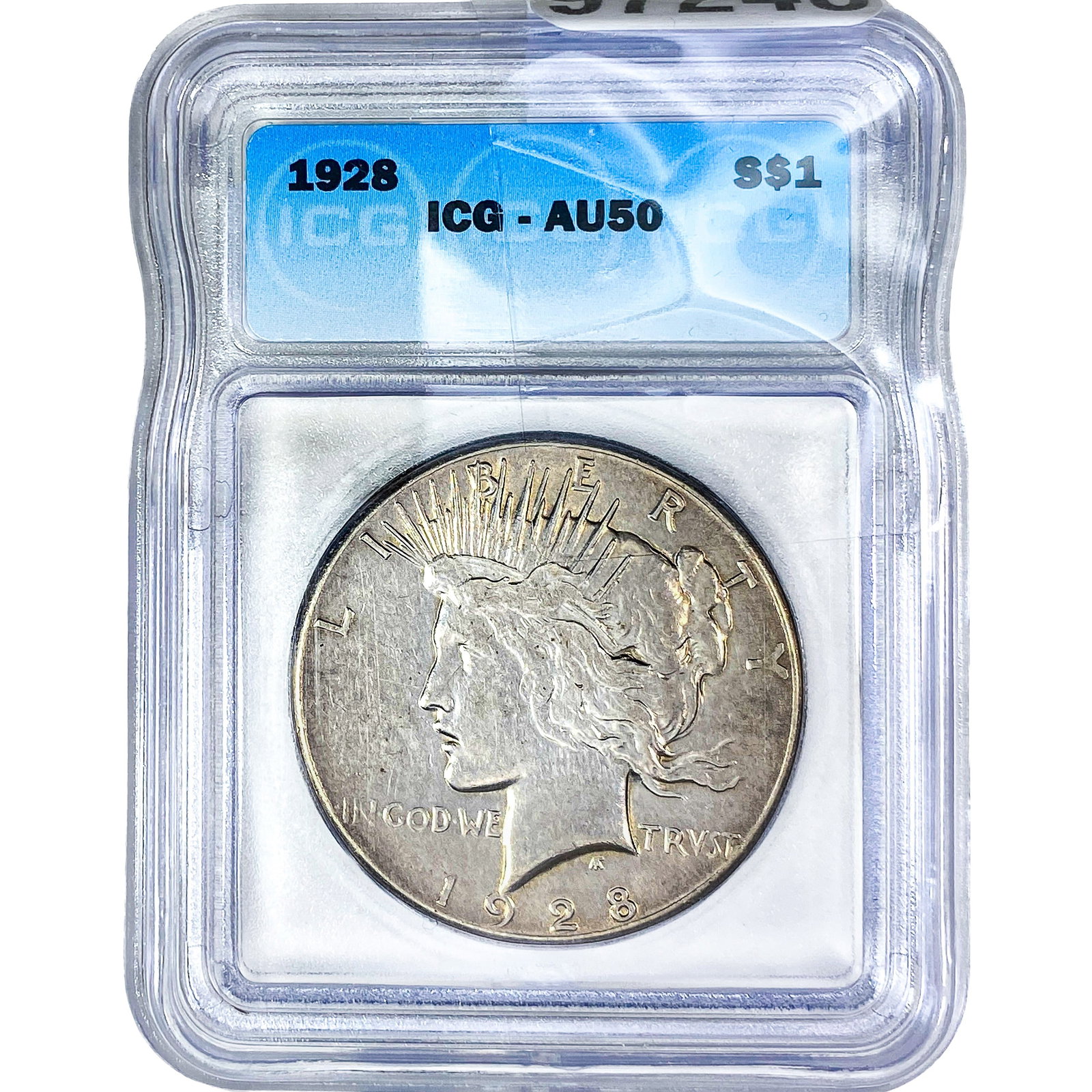 1928 Silver Peace Dollar ICG AU50 (1 of 2)
