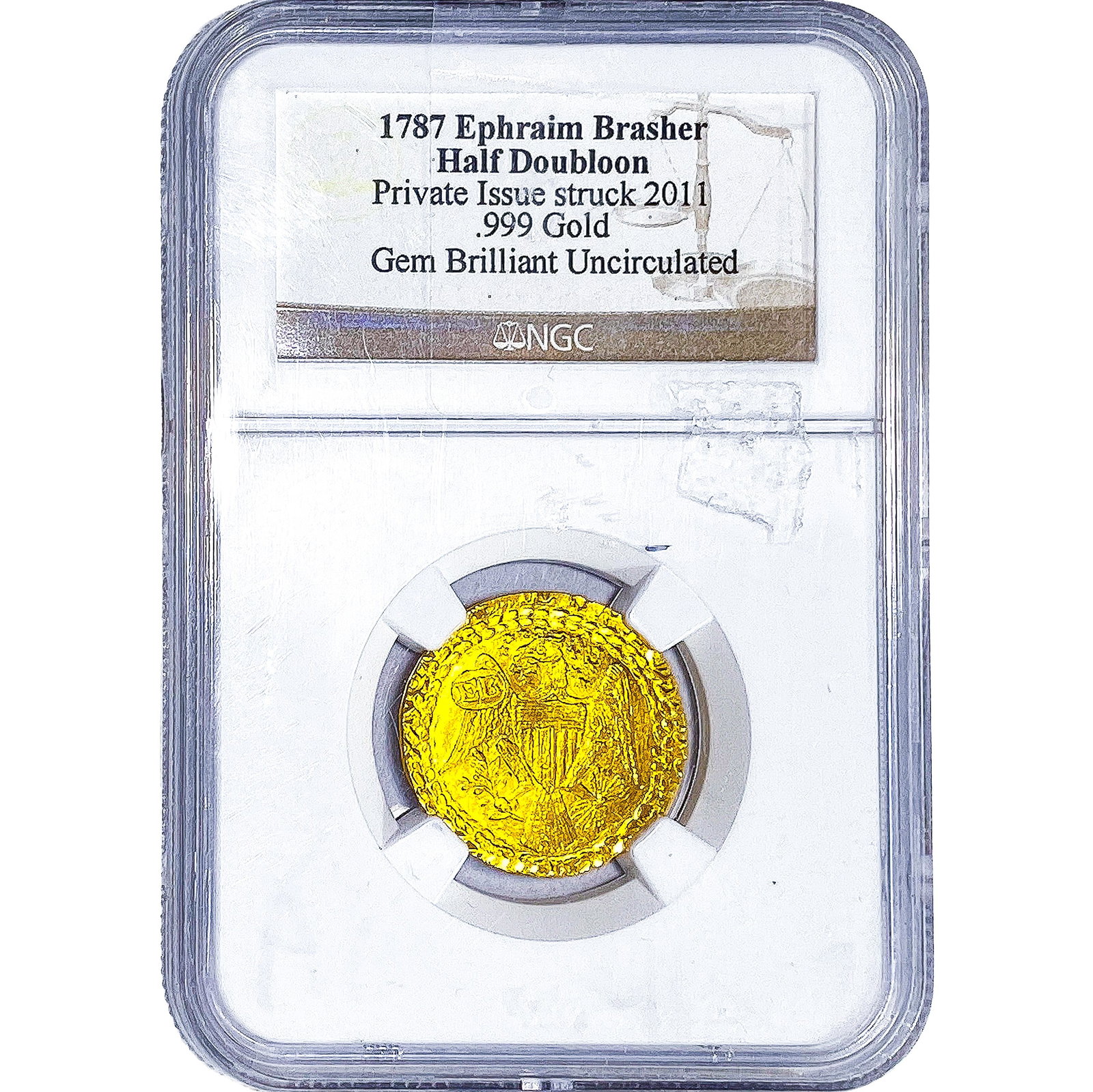1787 Ephraim Brasher Half Doubloon NGC: 1787 Ephraim Brasher Half Doubloon NGC
