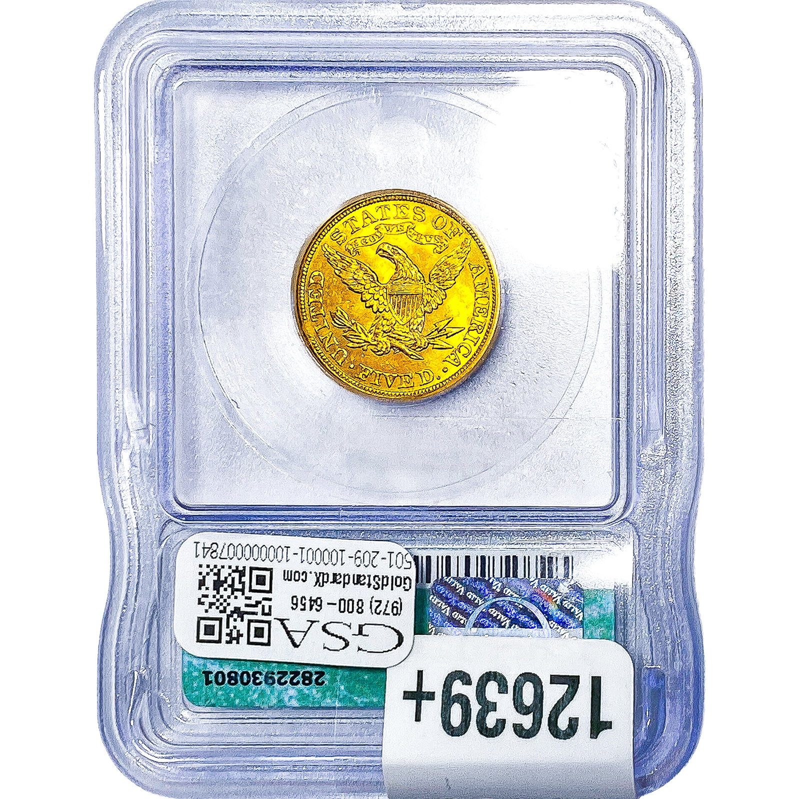 1908 $5 Gold Half Eagle ICG MS65 - 2