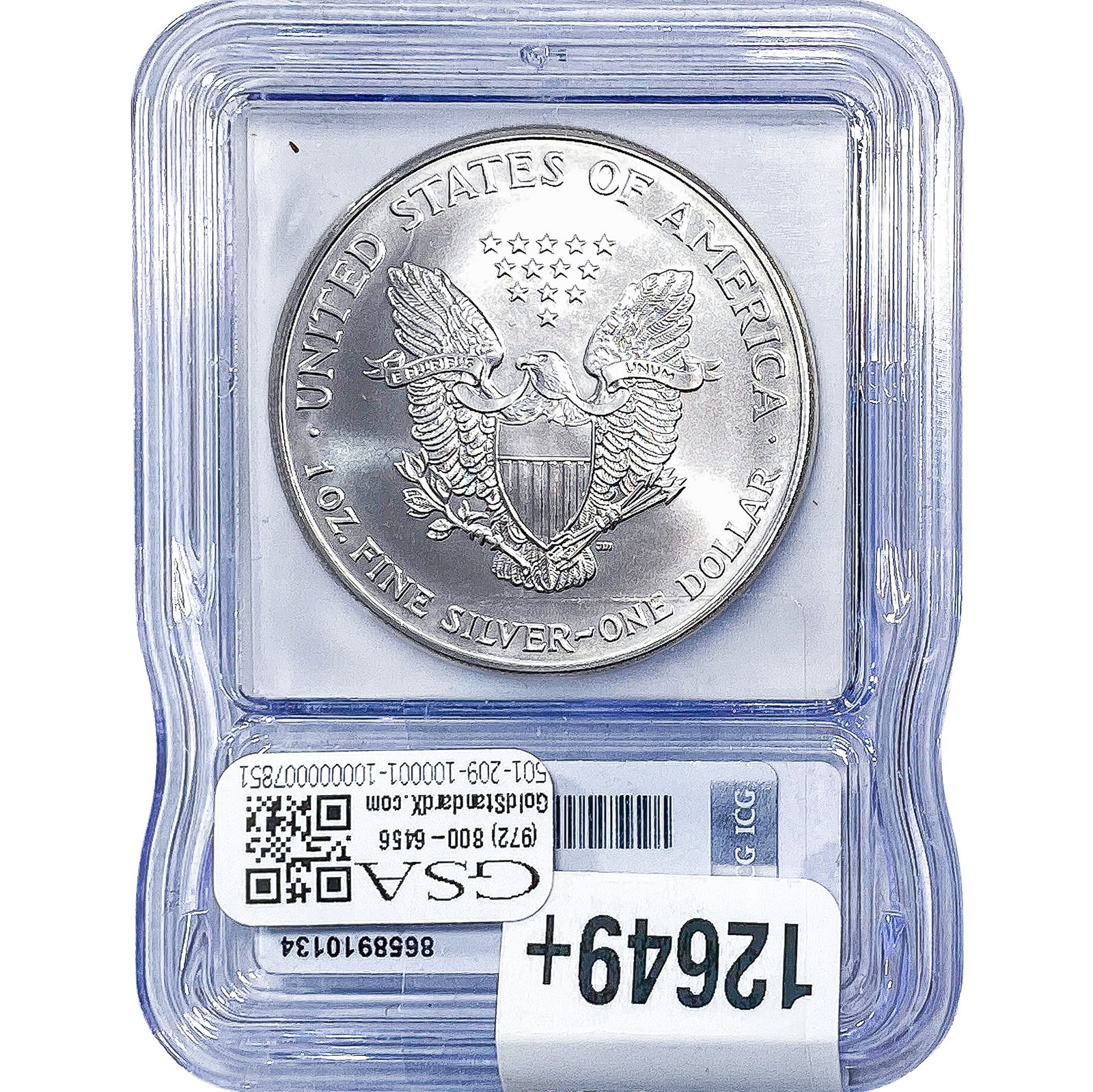 1999 Silver Eagle ICG MS70 - 2