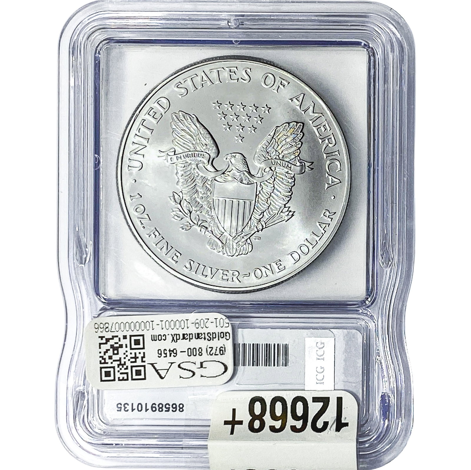 1999 Silver Eagle ICG MS70 - 2