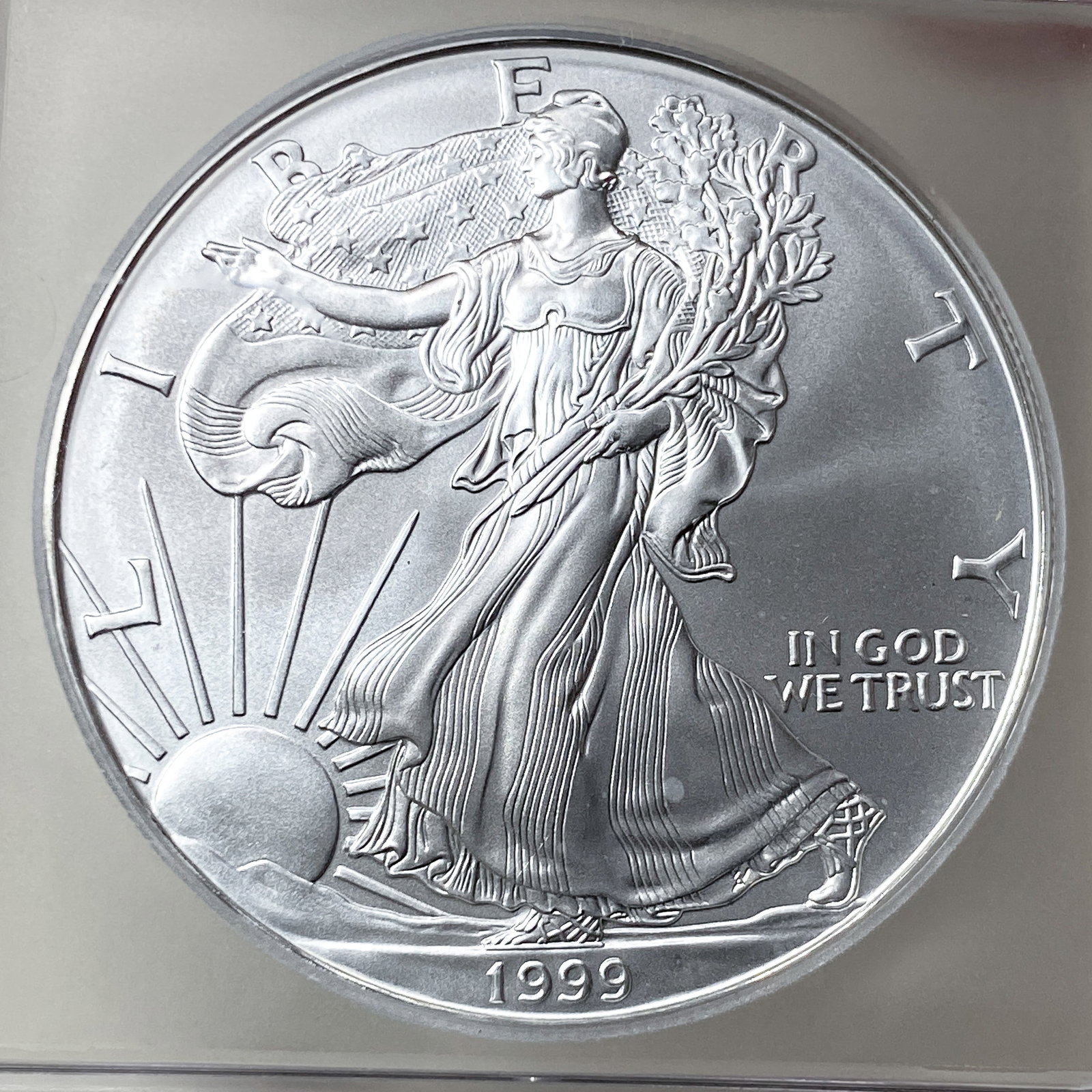 1999 Silver Eagle ICG MS70 - 3
