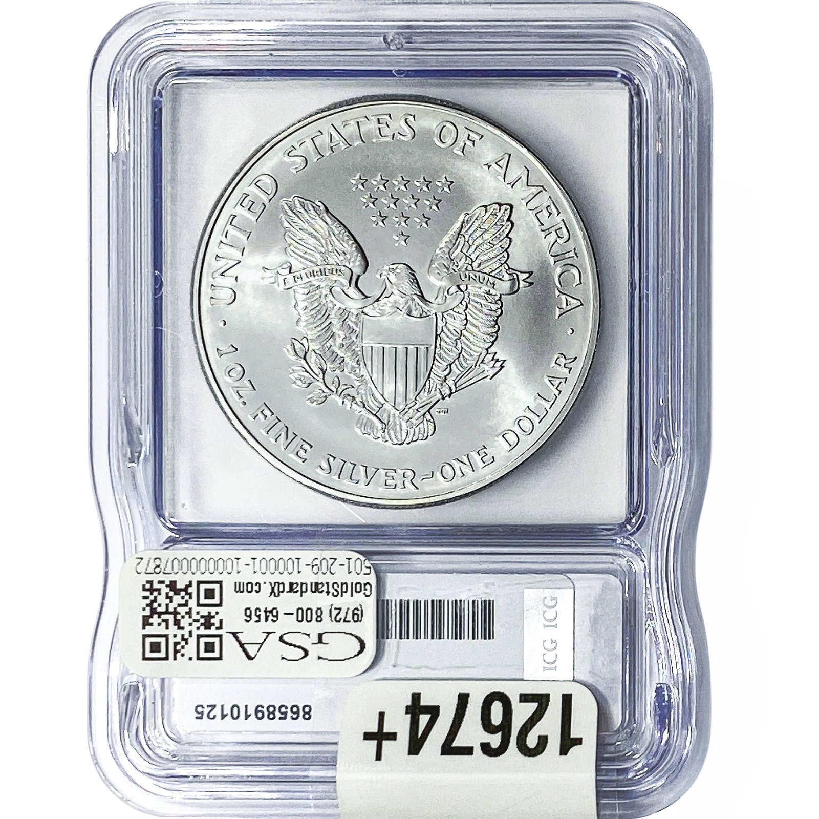 1999 Silver Eagle ICG MS70 - 2
