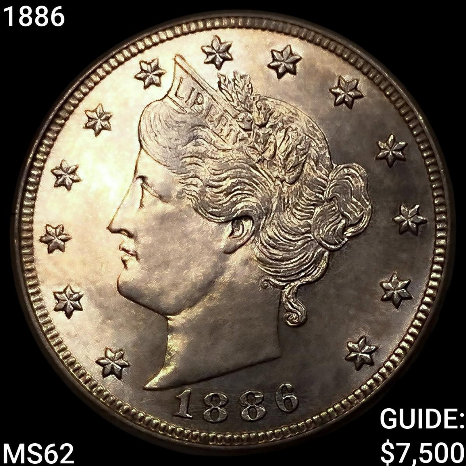 1886 Liberty Victory Nickel UNCIRCULATED (1 of 2)