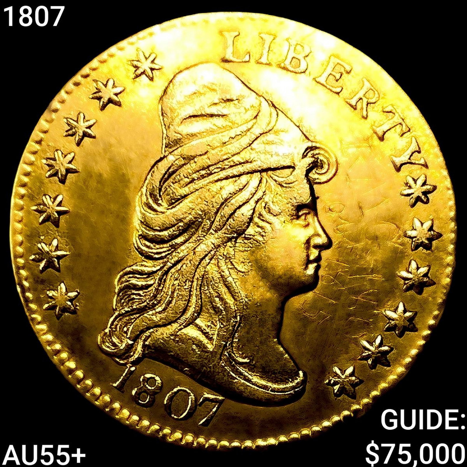 1807 $2.50 Gold Quarter Eagle HIGH GRADE+: 1807 $2.50 Gold Quarter Eagle HIGH GRADE+