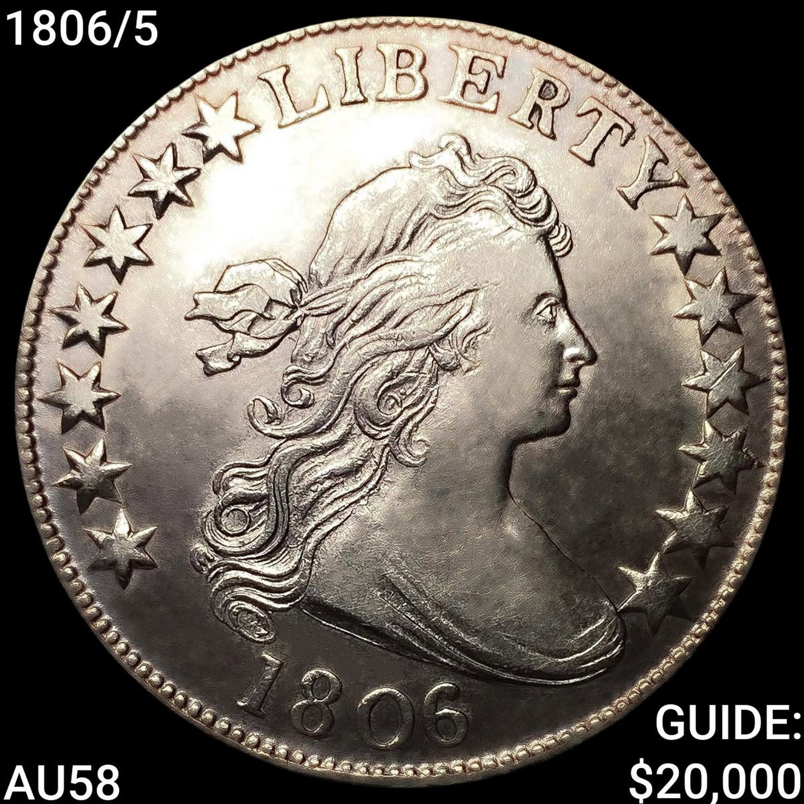 1806/5 Draped Bust Half Dollar CHOICE AU (1 of 2)