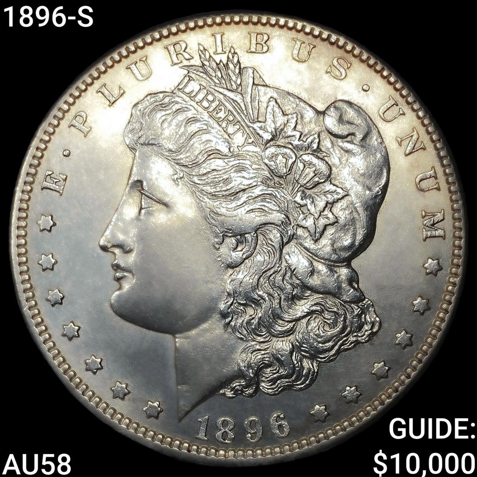 1896-S Morgan Silver Dollar CHOICE AU: 1896-S Morgan Silver Dollar CHOICE AU