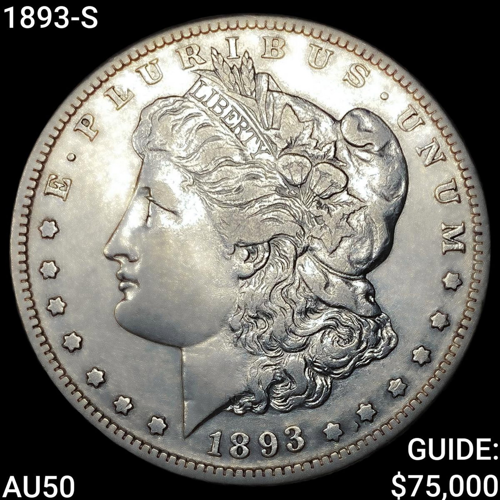 1893-S Morgan Silver Dollar CLOSELY UNCIRCULATED: 1893-S Morgan Silver Dollar CLOSELY UNCIRCULATED