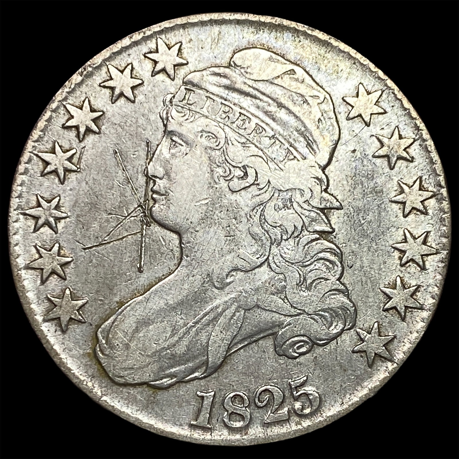 1825 Capped Bust Half Dollar NICELY CIRCULATED (1 of 2)