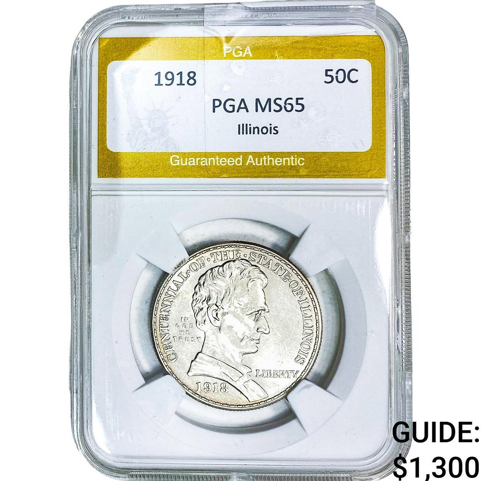 1918 Illinois Half Dollar PGA MS65 (1 of 2)