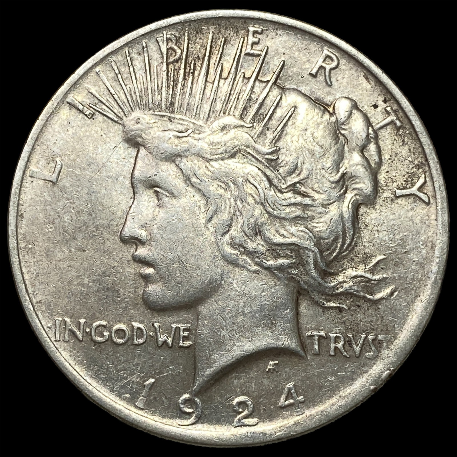 1924 Silver Peace Dollar NEARLY UNCIRCULATED (1 of 2)