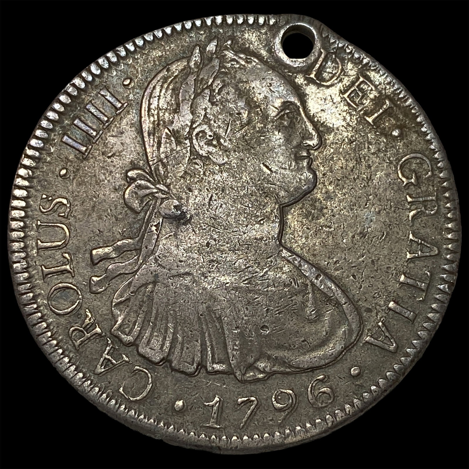 1796-Mo FM Silver 8 Reales NICELY CIRCULATED (1 of 2)