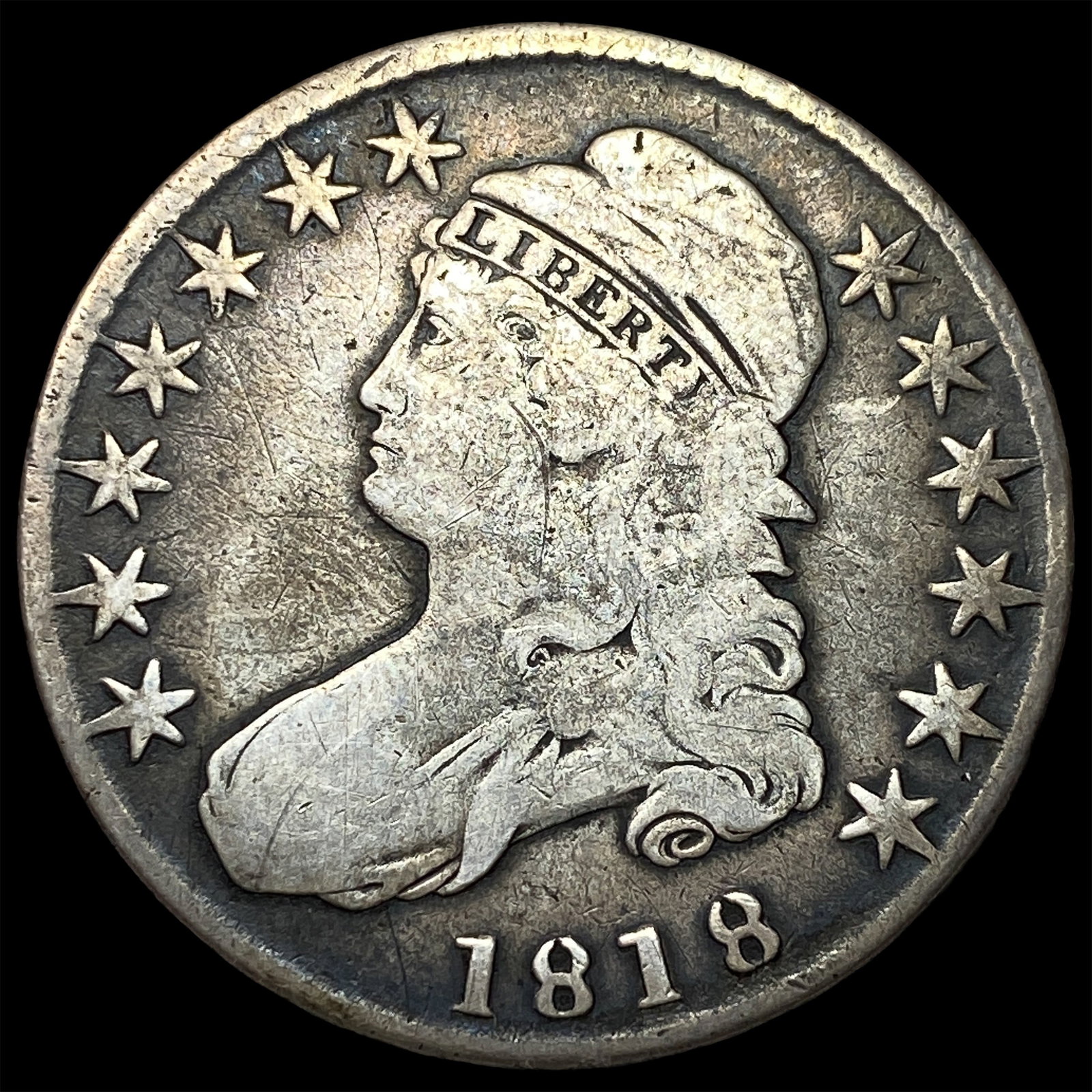 1818 Capped Bust Half Dollar NICELY CIRCULATED (1 of 2)