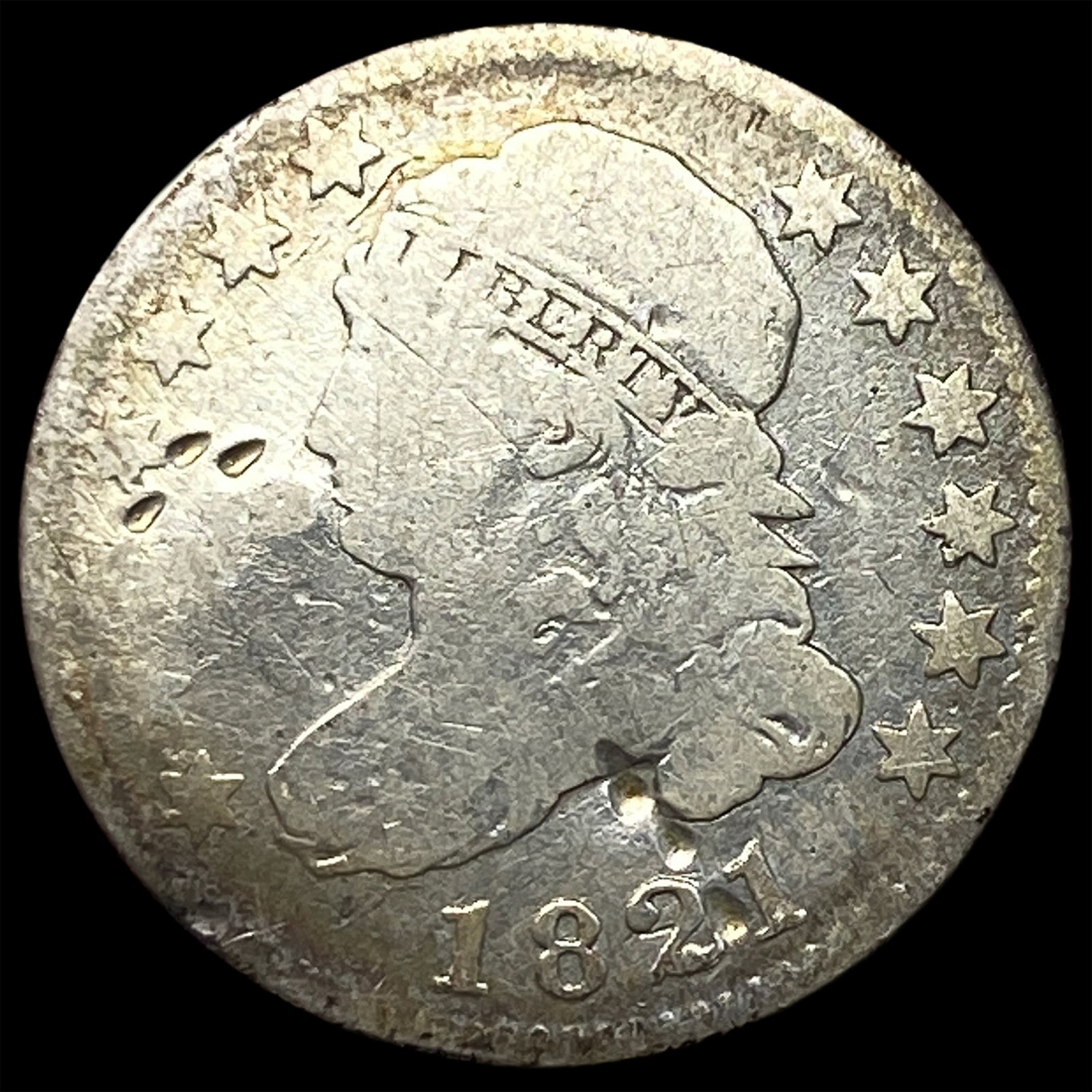 1821 Capped Bust Dime NICELY CIRCULATED (1 of 2)