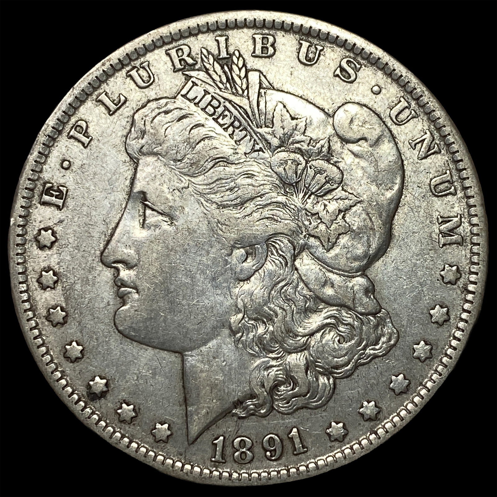1891-O Silver Morgan Dollar ABOUT UNCIRCULATED (1 of 2)