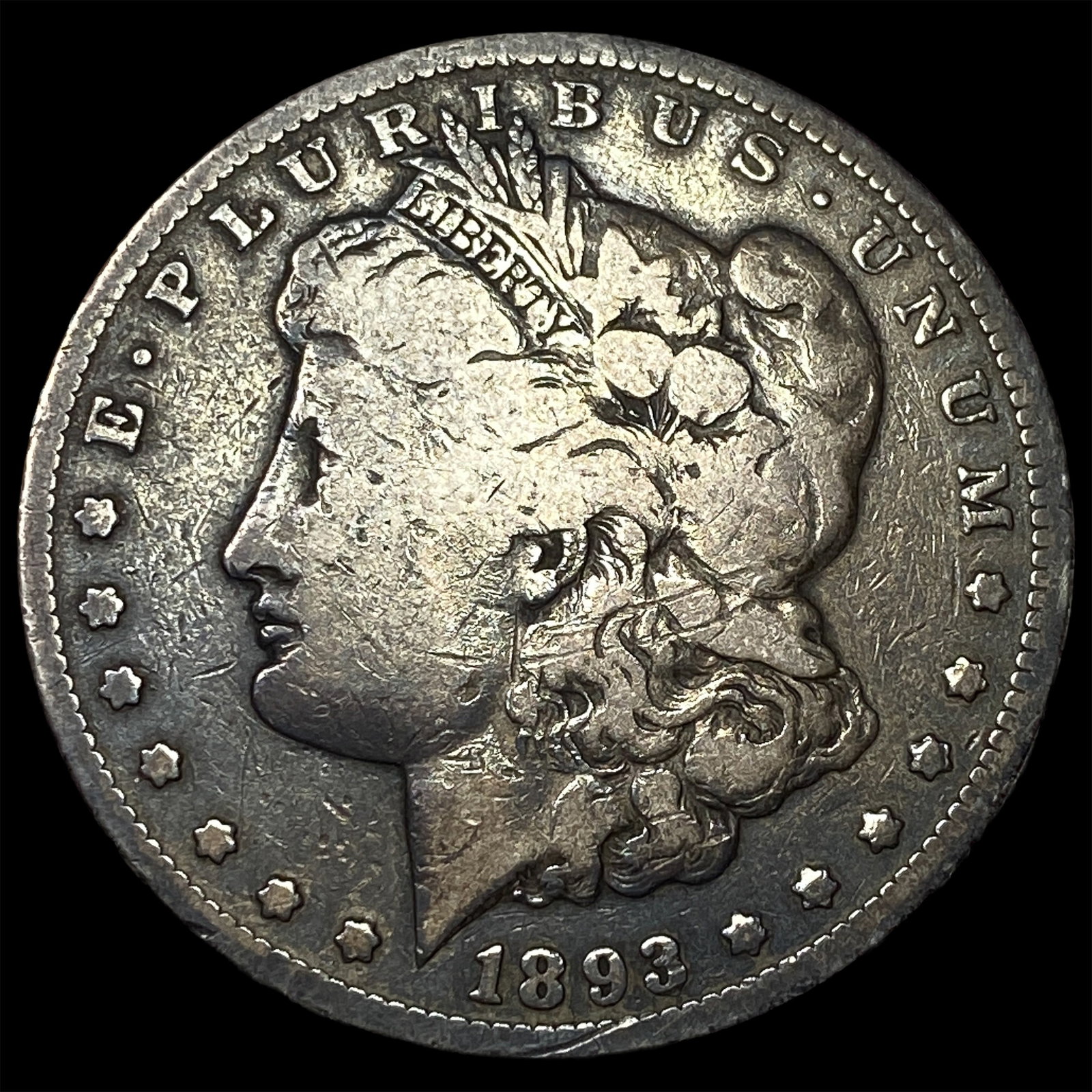 1893-CC Silver Morgan Dollar NICELY CIRCULATED: 1893-CC Silver Morgan Dollar NICELY CIRCULATED