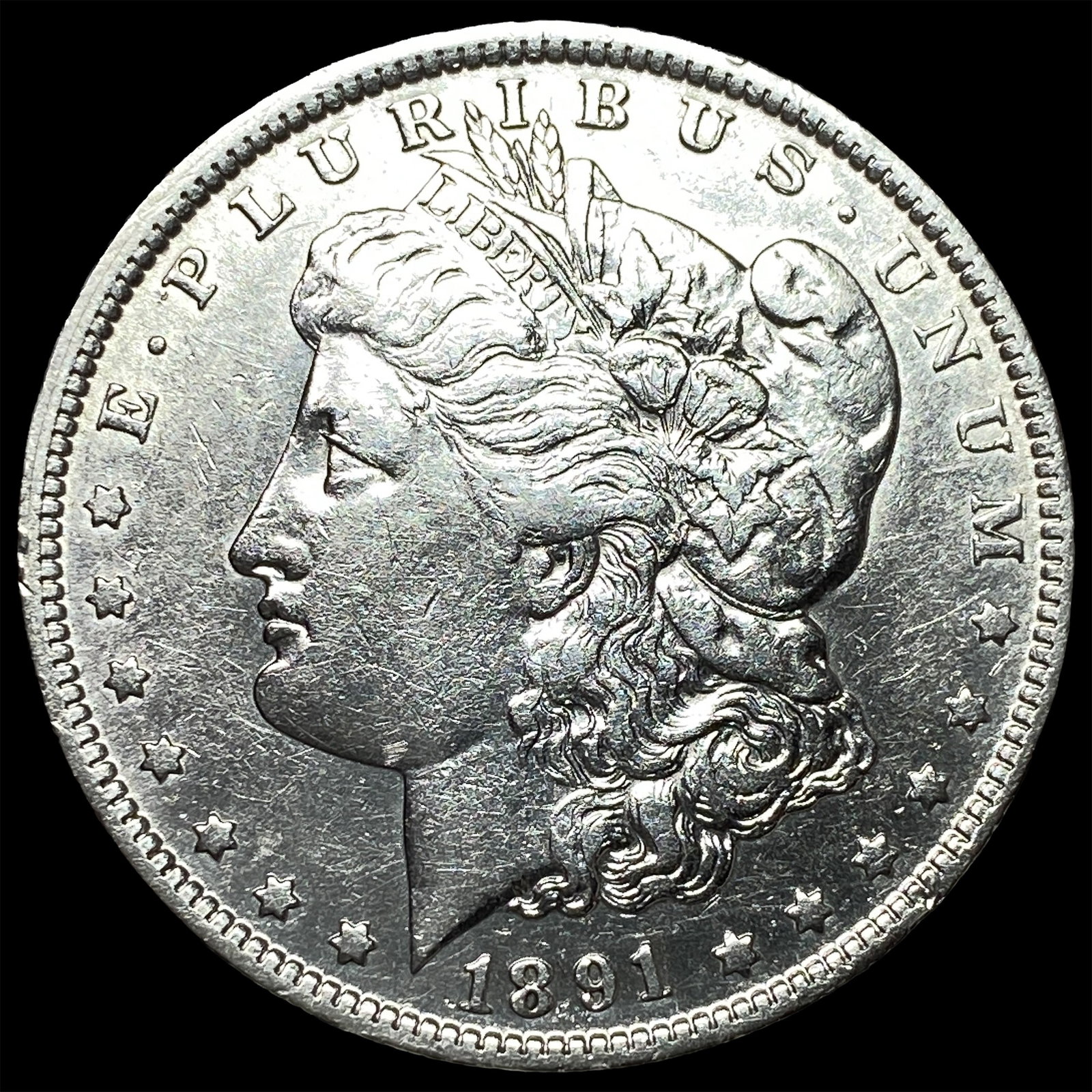1891-S Silver Morgan Dollar CHOICE AU: 1891-S Silver Morgan Dollar CHOICE AU