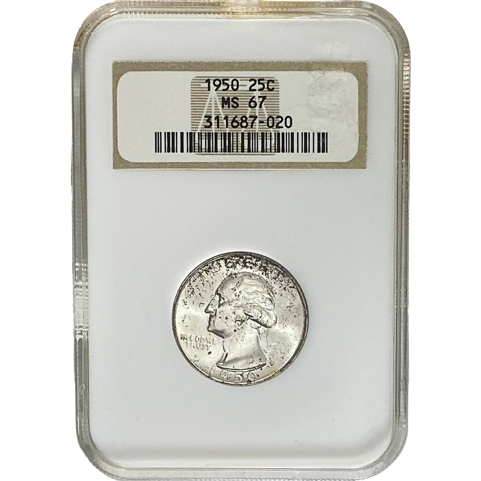 1950 Washington Silver Quarter NGC MS67 (1 of 2)