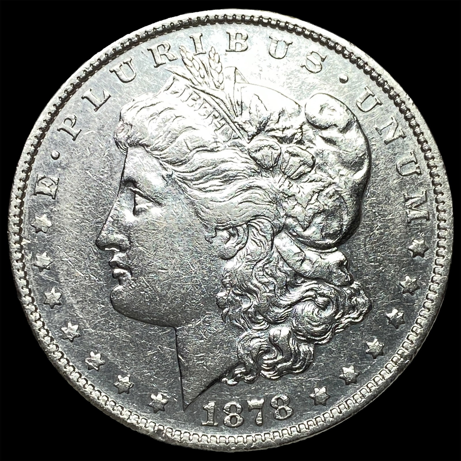 1878-S Silver Morgan Dollar ABOUT UNCIRCULATED: 1878-S Silver Morgan Dollar ABOUT UNCIRCULATED