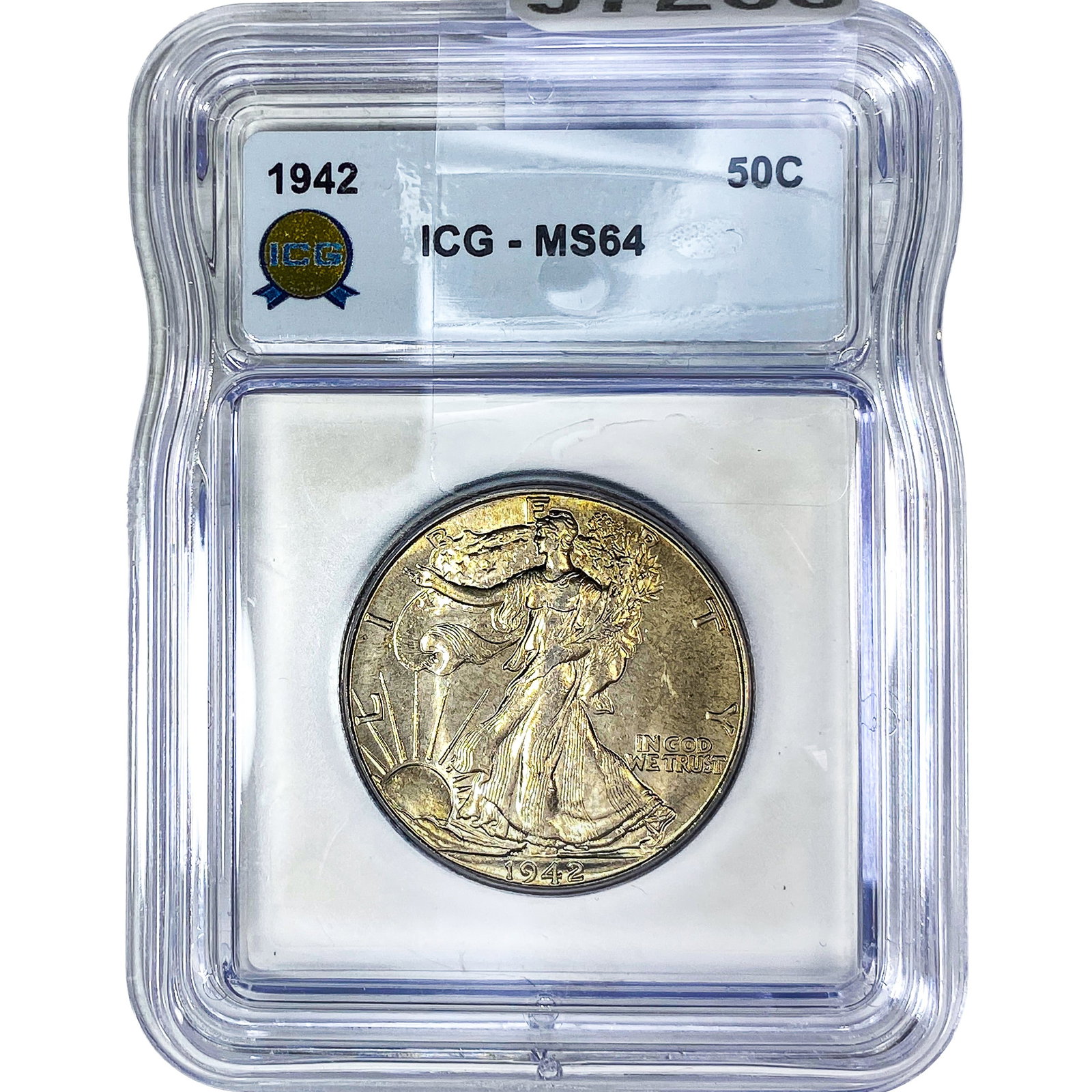 1942 Walking Liberty Half Dollar ICG MS64: 1942 Walking Liberty Half Dollar ICG MS64