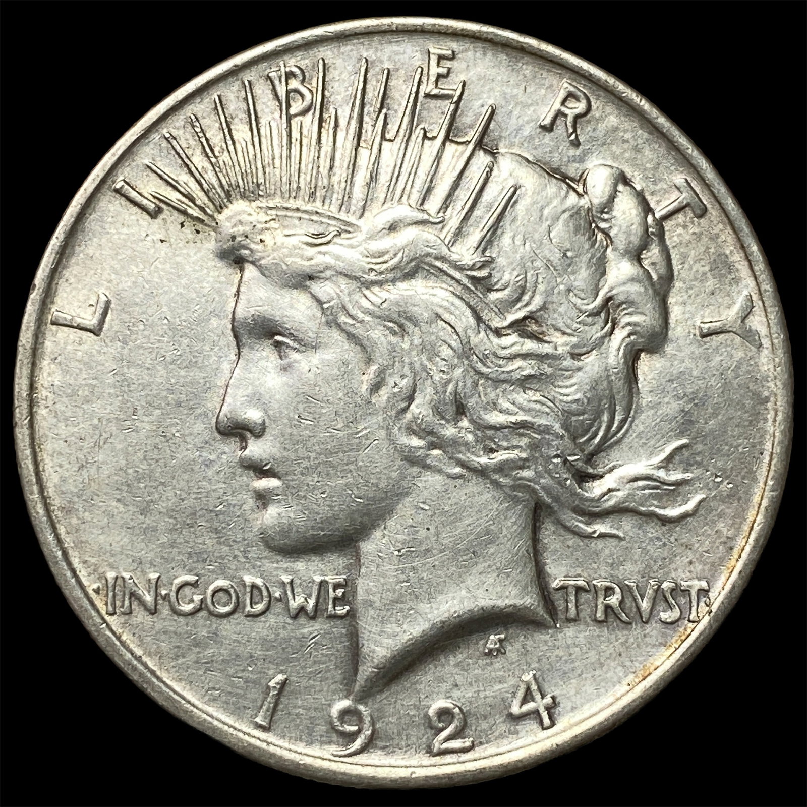 1924 Silver Peace Dollar CLOSELY UNCIRCULATED: 1924 Silver Peace Dollar CLOSELY UNCIRCULATED