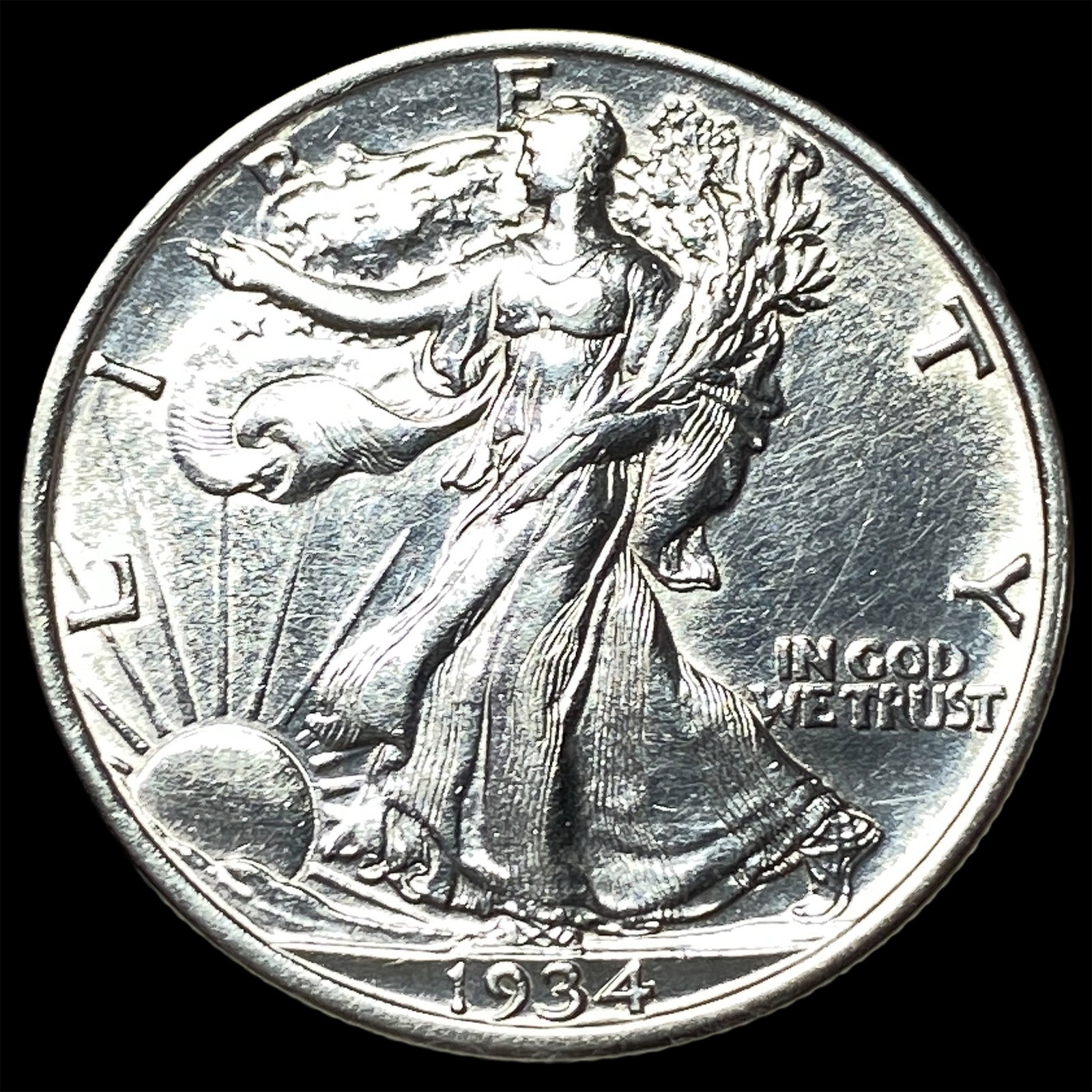 1934 Silver Half Dollar Walking Liberty CHOICE BU (1 of 2)