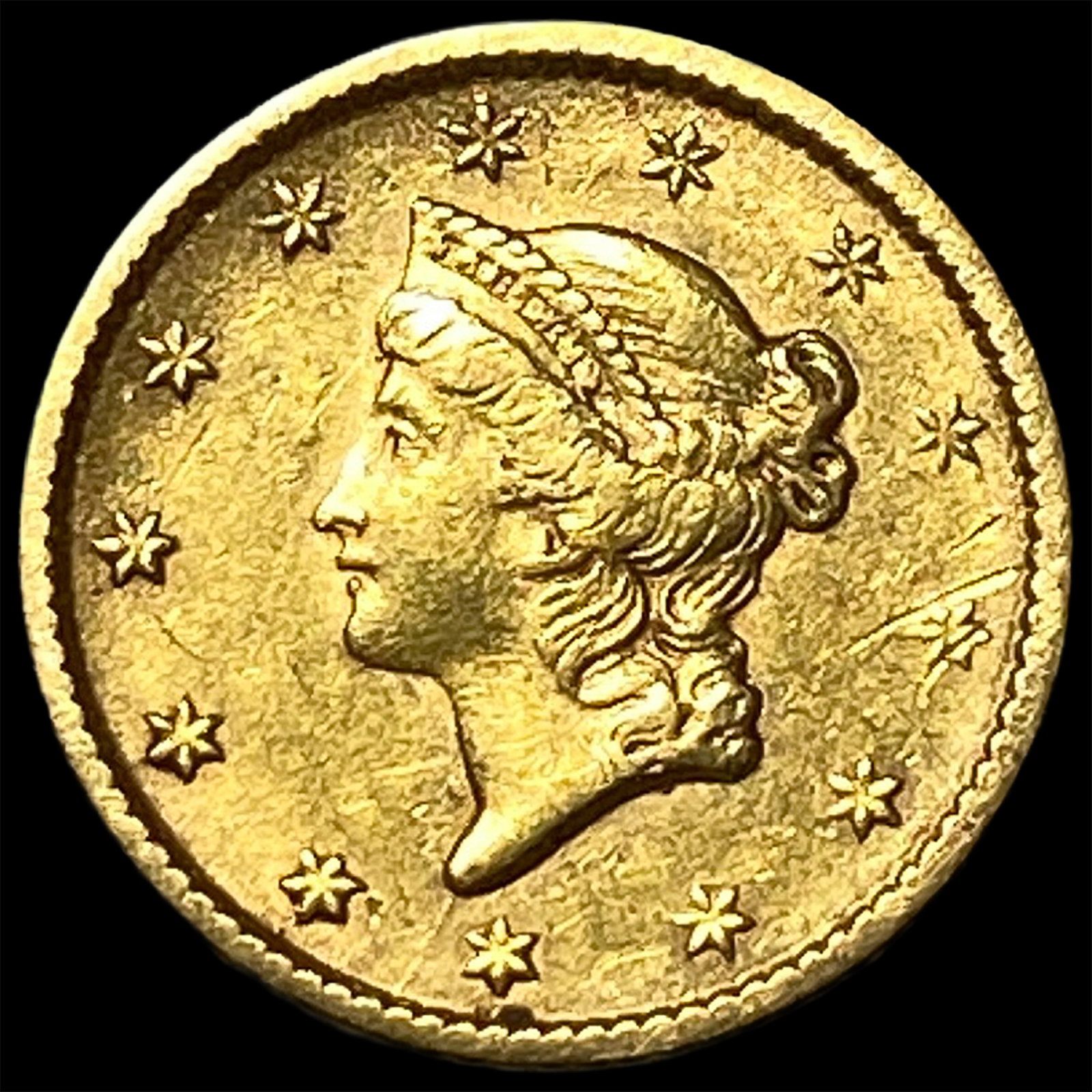 1853 Gold $1 Liberty Head CLOSELY UNCIRCULATED (1 of 2)