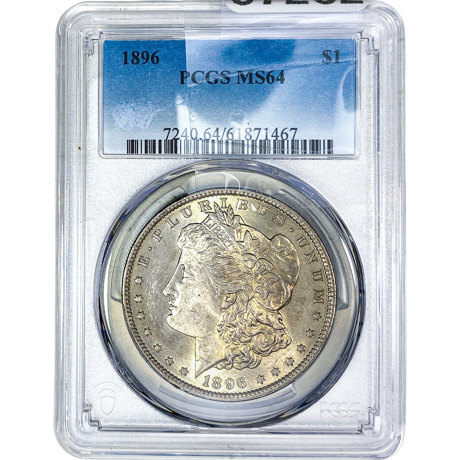 1896 Morgan Silver Dollar PCGS MS64: 1896 Morgan Silver Dollar PCGS MS64