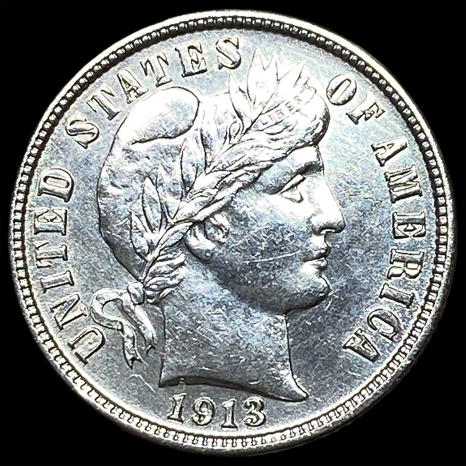 1913-S Silver Barber Dime CHOICE BU (1 of 2)