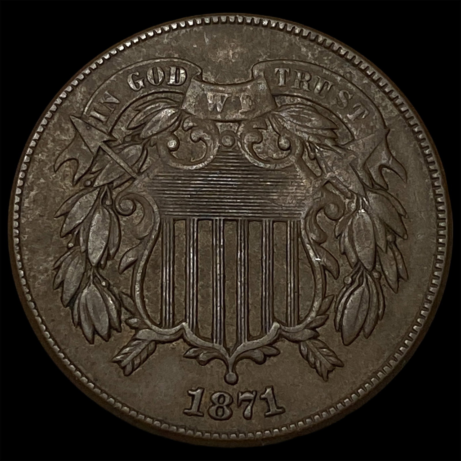 1871 Two-Cent Piece UNCIRCULATED (1 of 2)
