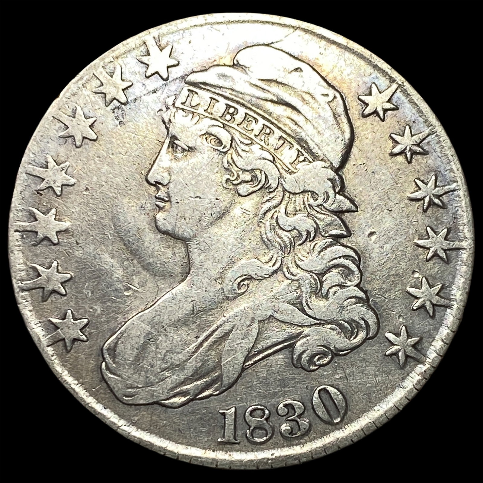 1830 Capped Bust Half Dollar LIGHTLY CIRCULATED: 1830 Capped Bust Half Dollar LIGHTLY CIRCULATED