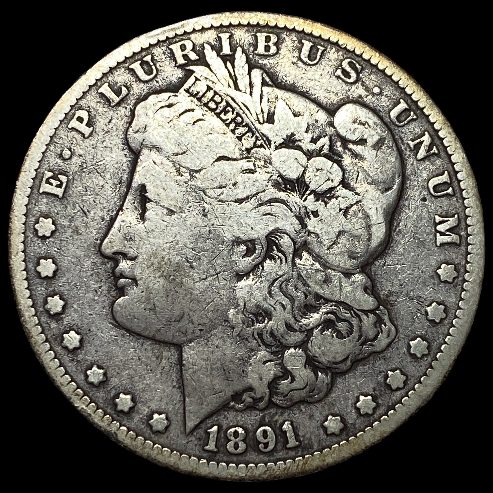 1891-CC Silver Morgan Dollar LIGHTLY CIRCULATED: 1891-CC Silver Morgan Dollar LIGHTLY CIRCULATED