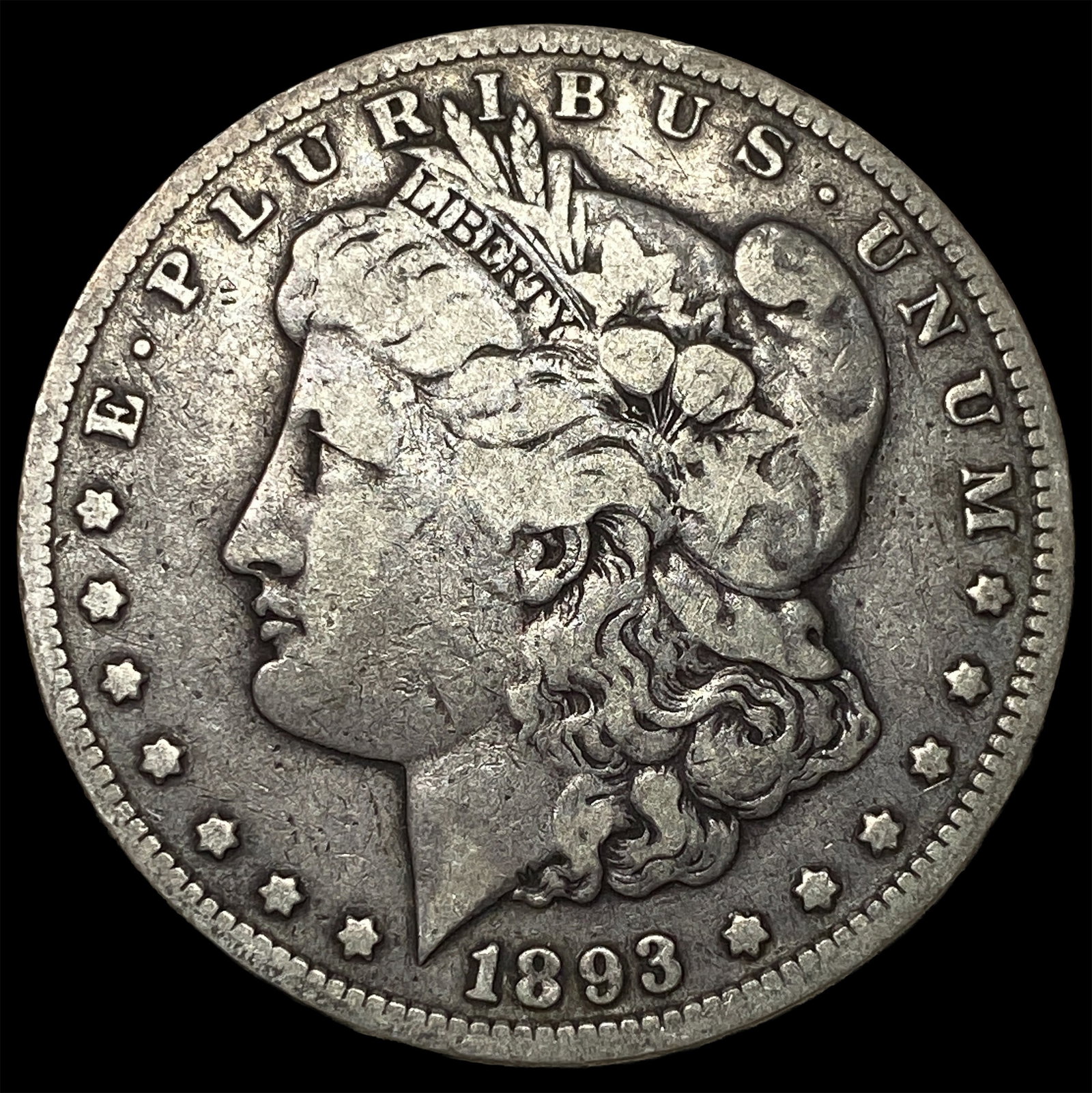 1893-CC Silver Morgan Dollar LIGHTLY CIRCULATED: 1893-CC Silver Morgan Dollar LIGHTLY CIRCULATED