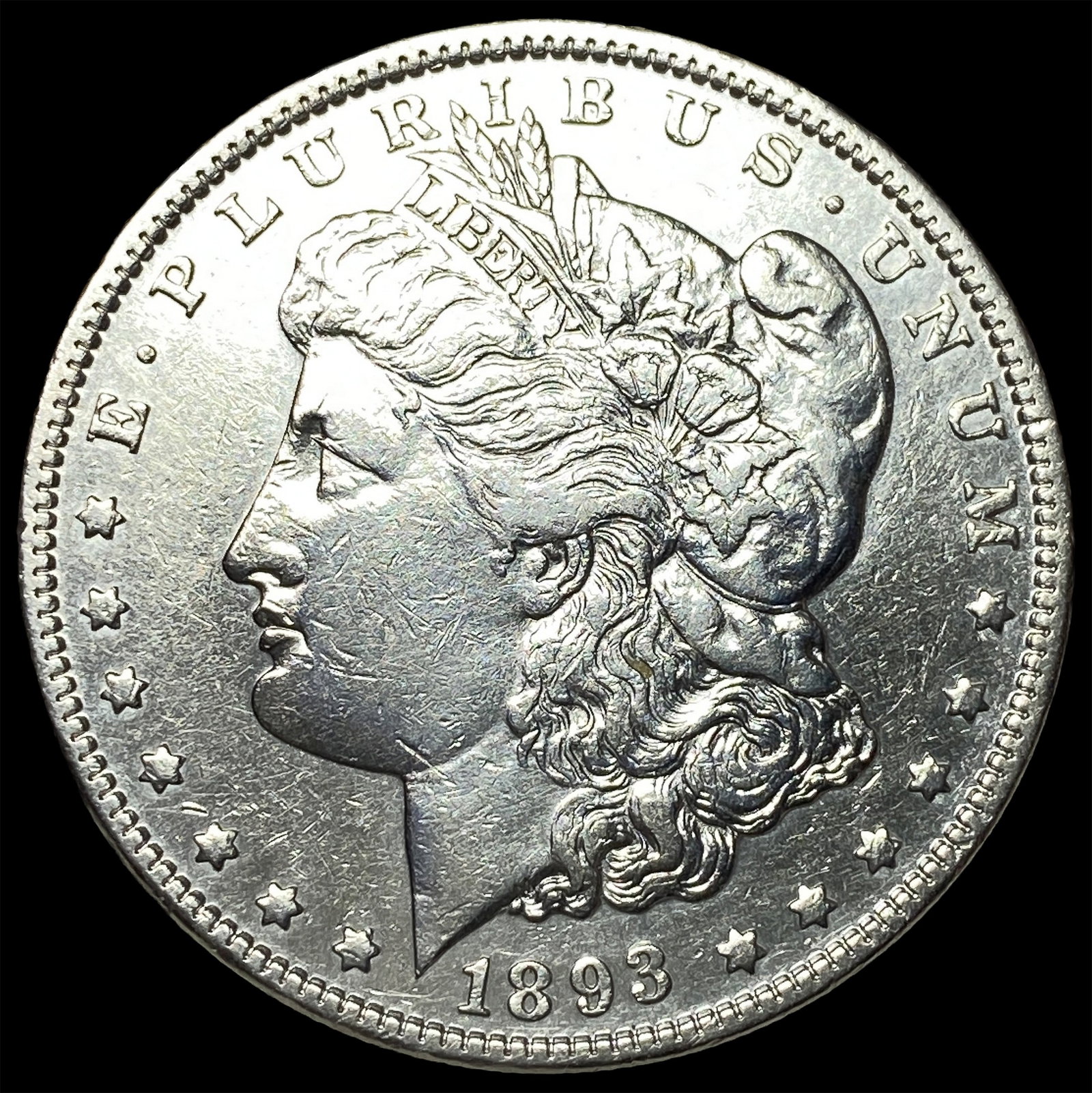 1893-S Silver Morgan Dollar ABOUT UNCIRCULATED (1 of 2)