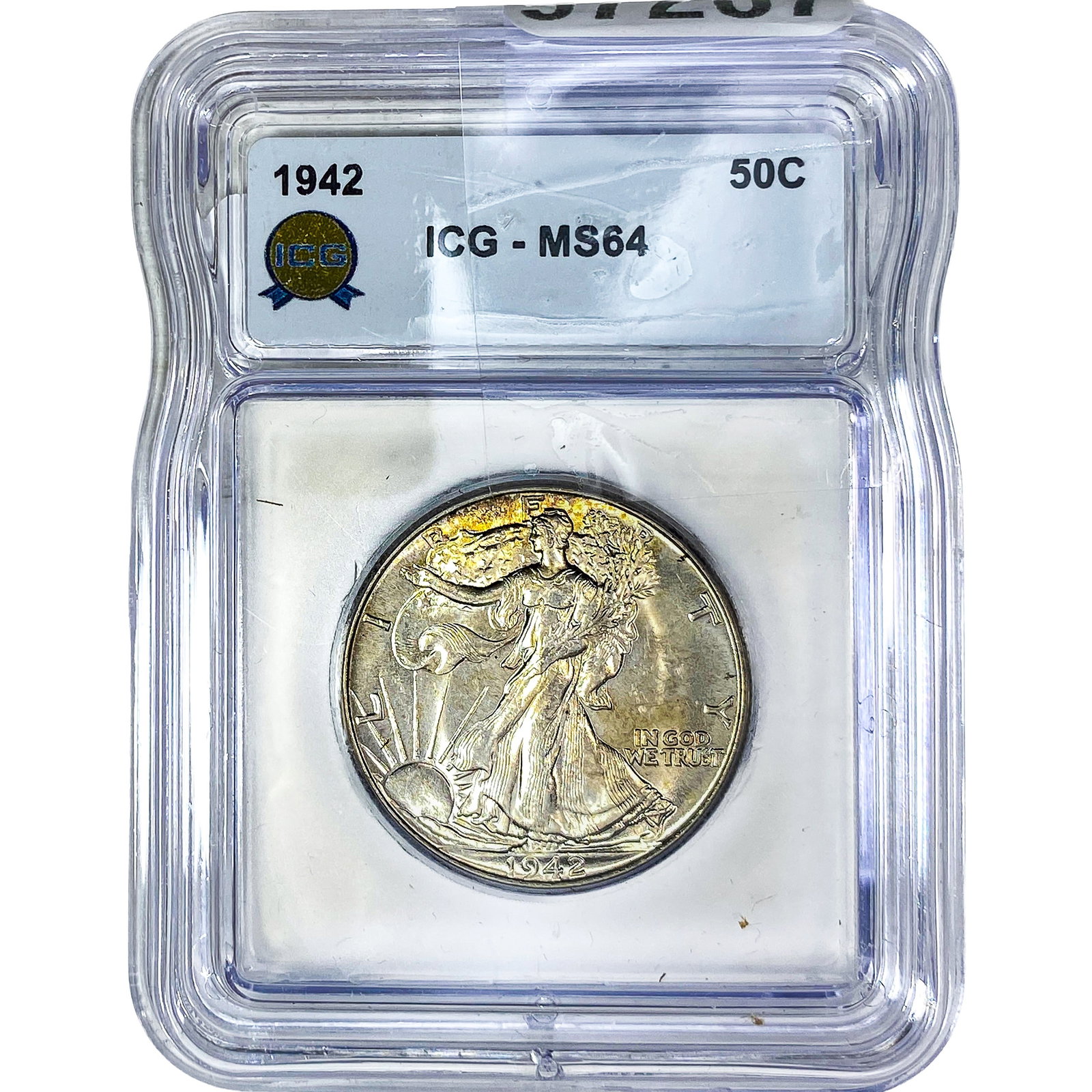1942 Walking Liberty Half Dollar ICG MS64: 1942 Walking Liberty Half Dollar ICG MS64