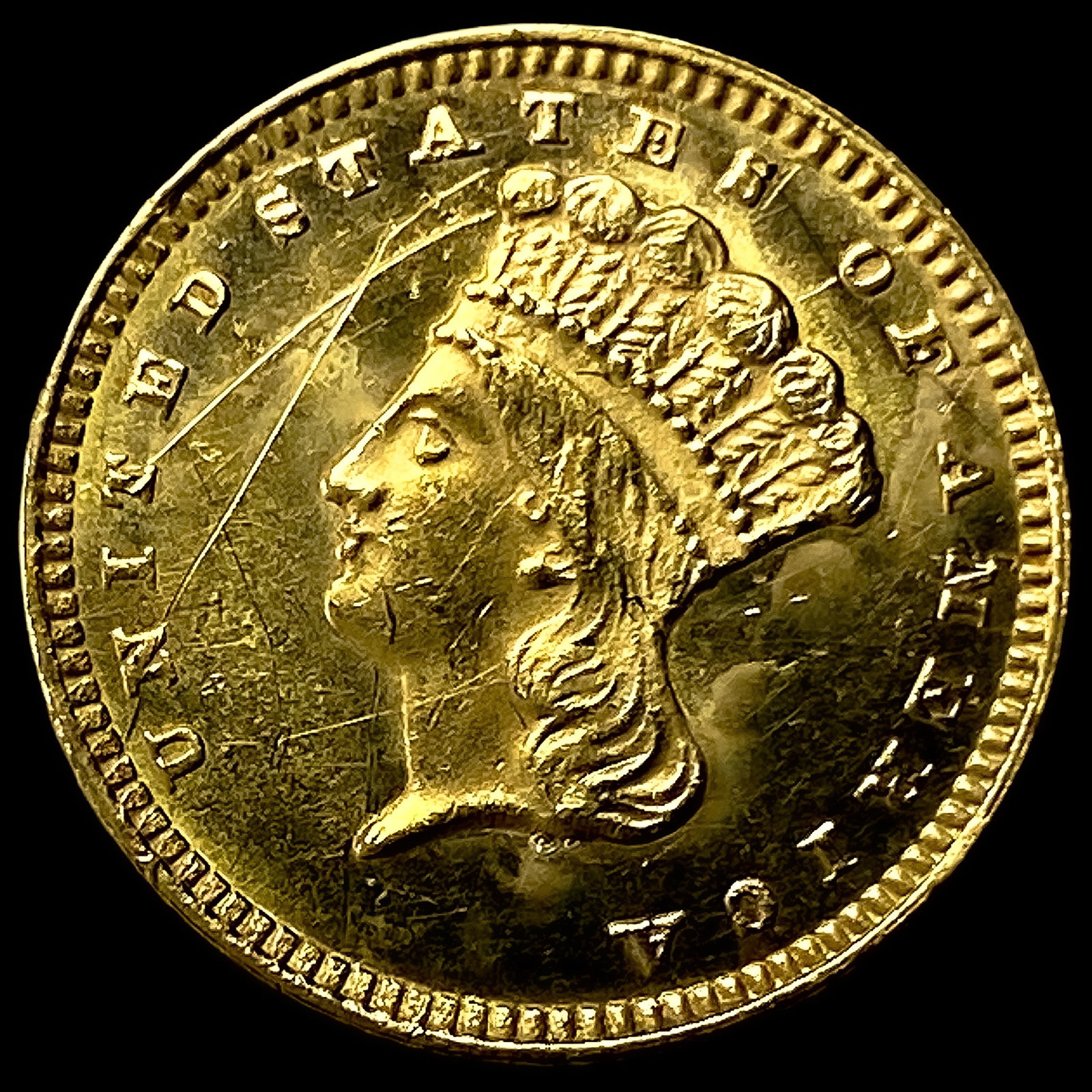 1871 Gold $1 Indian Head Type 3 HIGH GRADE: 1871 Gold $1 Indian Head Type 3 HIGH GRADE