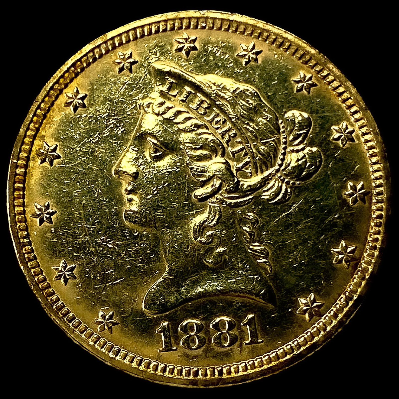 1881 Gold $10 Liberty Head Eagle GEM BU (1 of 2)
