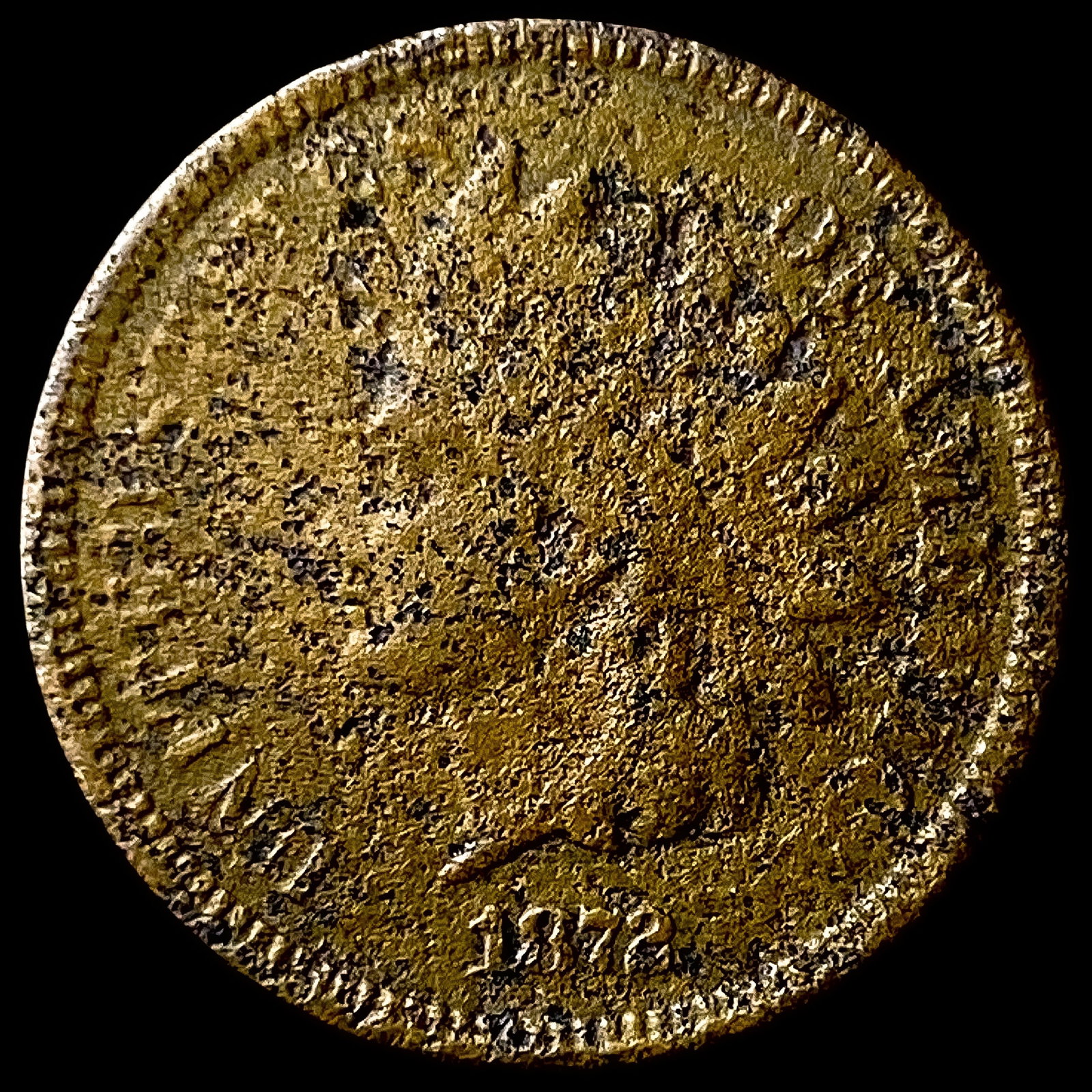1872 Indian Head Cent LIGHTLY CIRCULATED: 1872 Indian Head Cent LIGHTLY CIRCULATED