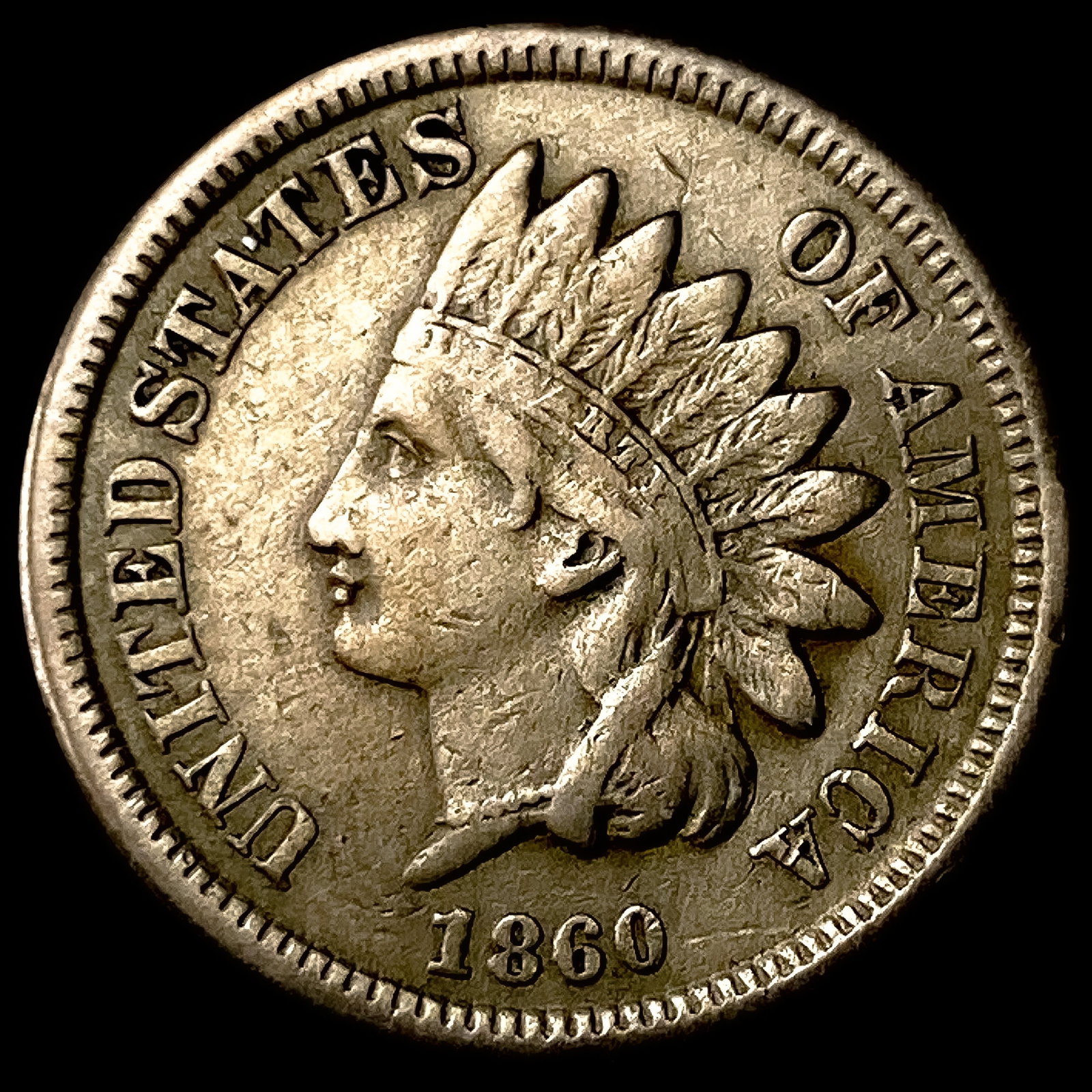 1860 Indian Head Cent NEARLY UNCIRCULATED: 1860 Indian Head Cent NEARLY UNCIRCULATED