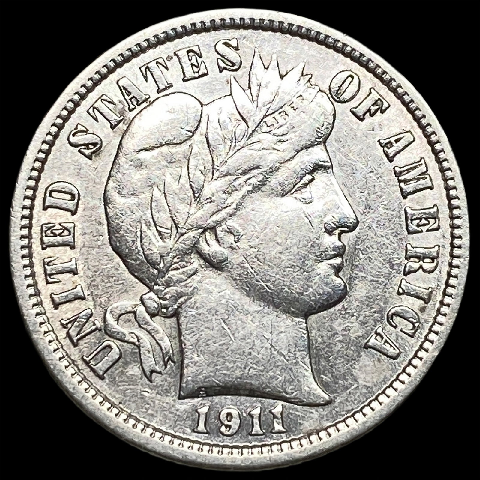 1911 Silver Barber Dime CHOICE AU (1 of 2)